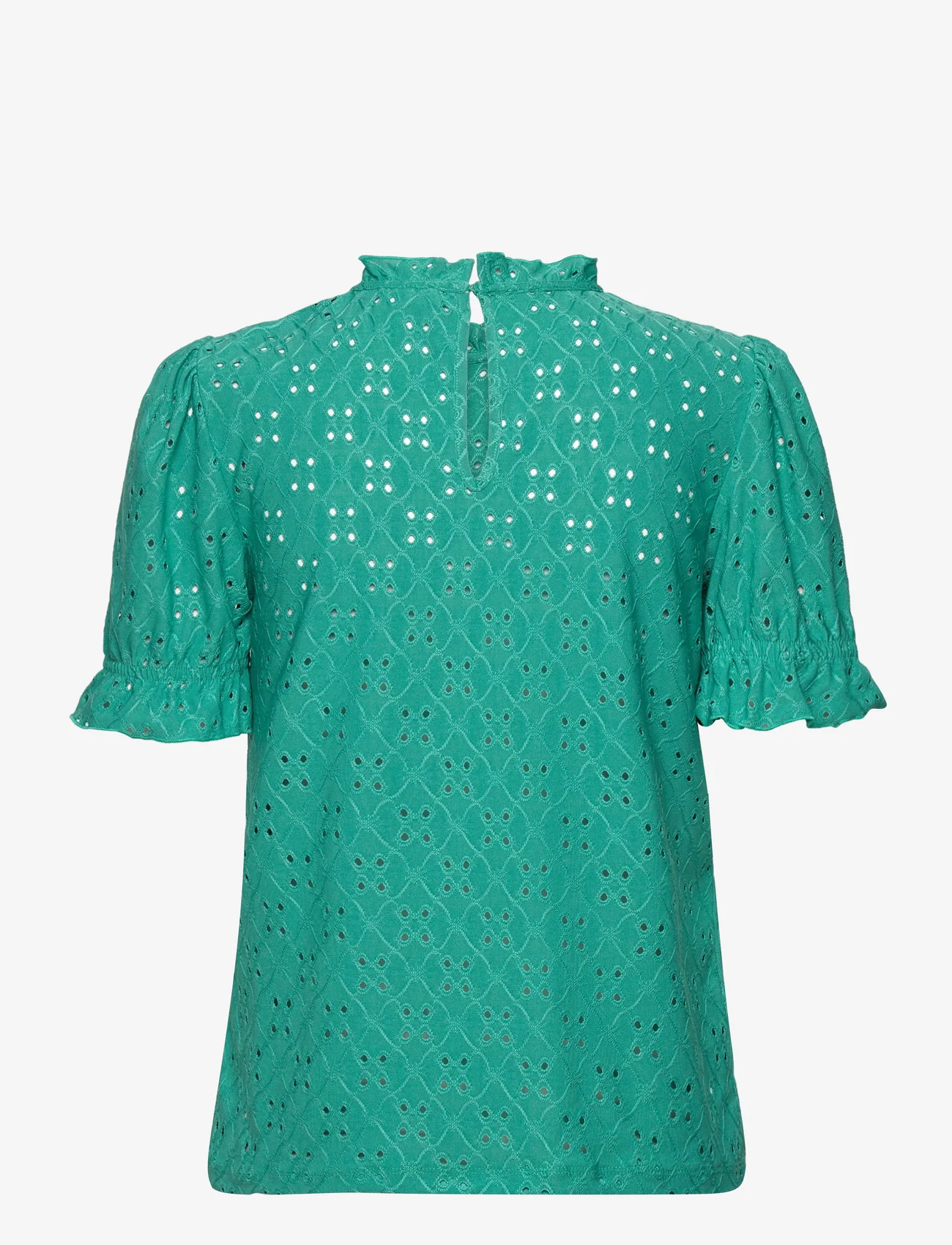 Vila - VIKAWA S/S FLOUNCE  TOP - NOOS - short-sleeved blouses - alhambra - 1