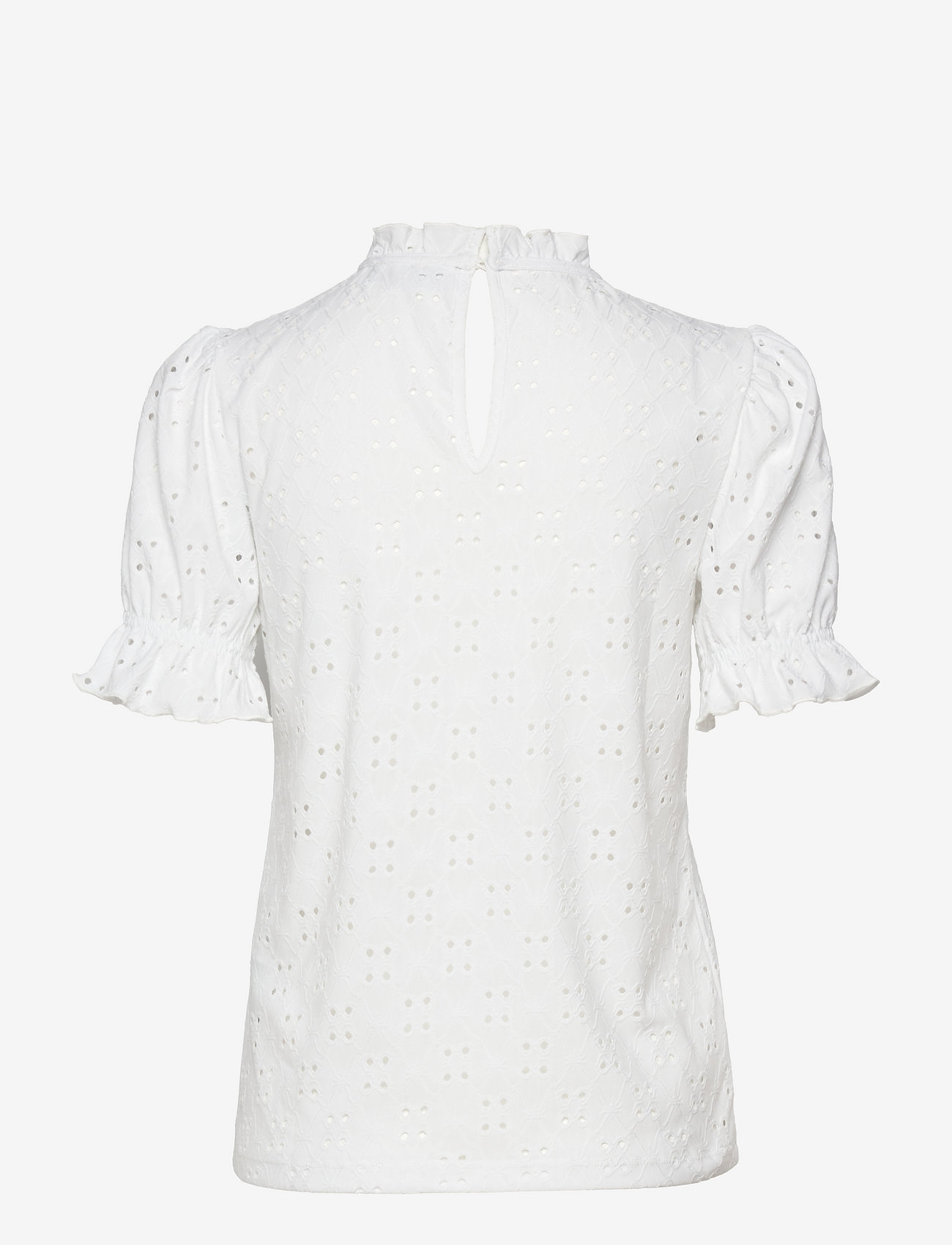 Vila - VIKAWA S/S FLOUNCE  TOP - NOOS - kortærmede bluser - optical snow - 2