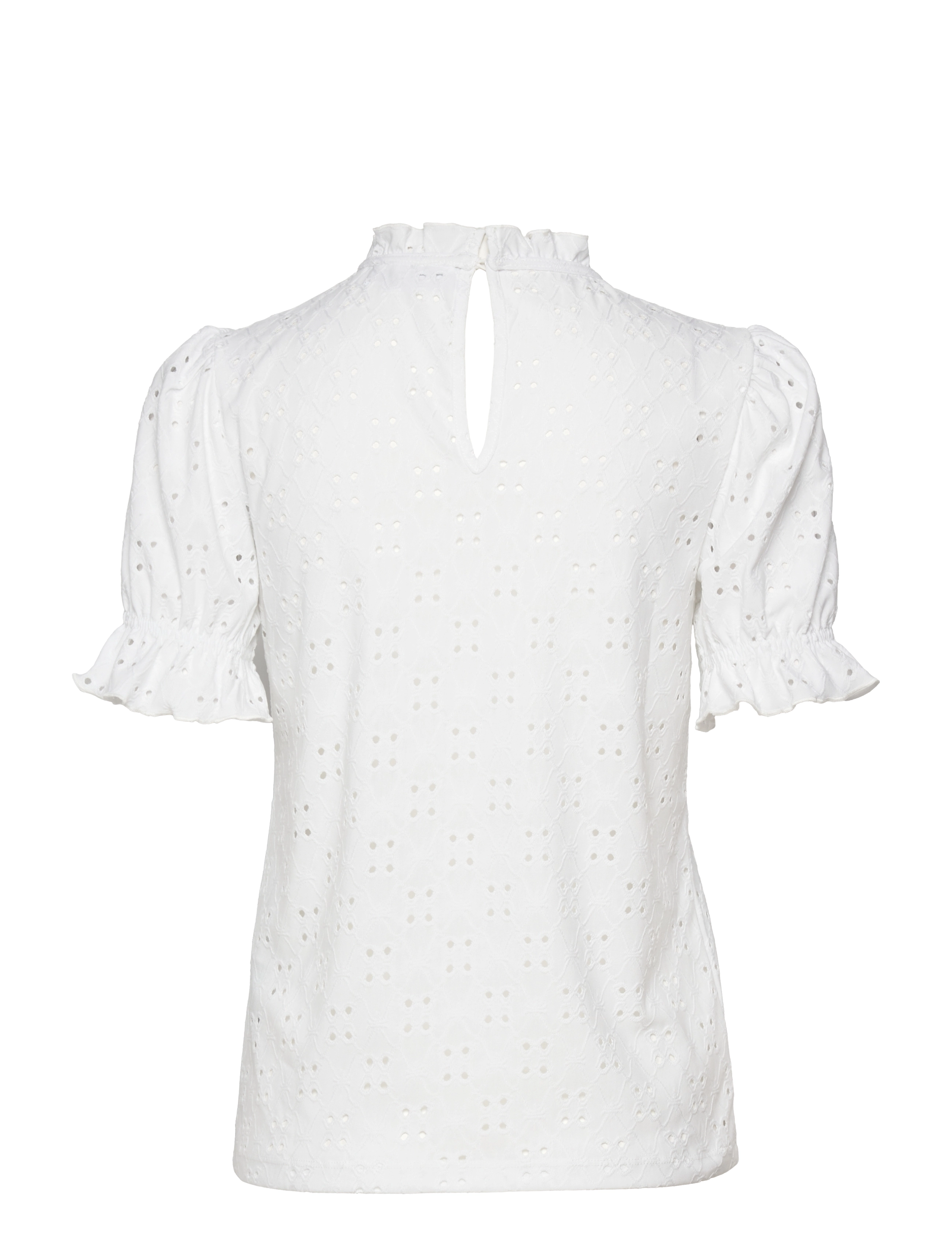 Vila - VIKAWA S/S FLOUNCE  TOP - NOOS - palaidinės trumpomis rankovėmis - optical snow - 2