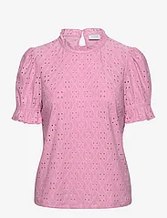 Vila - VIKAWA S/S FLOUNCE  TOP - NOOS - short-sleeved blouses - pastel lavender - 0