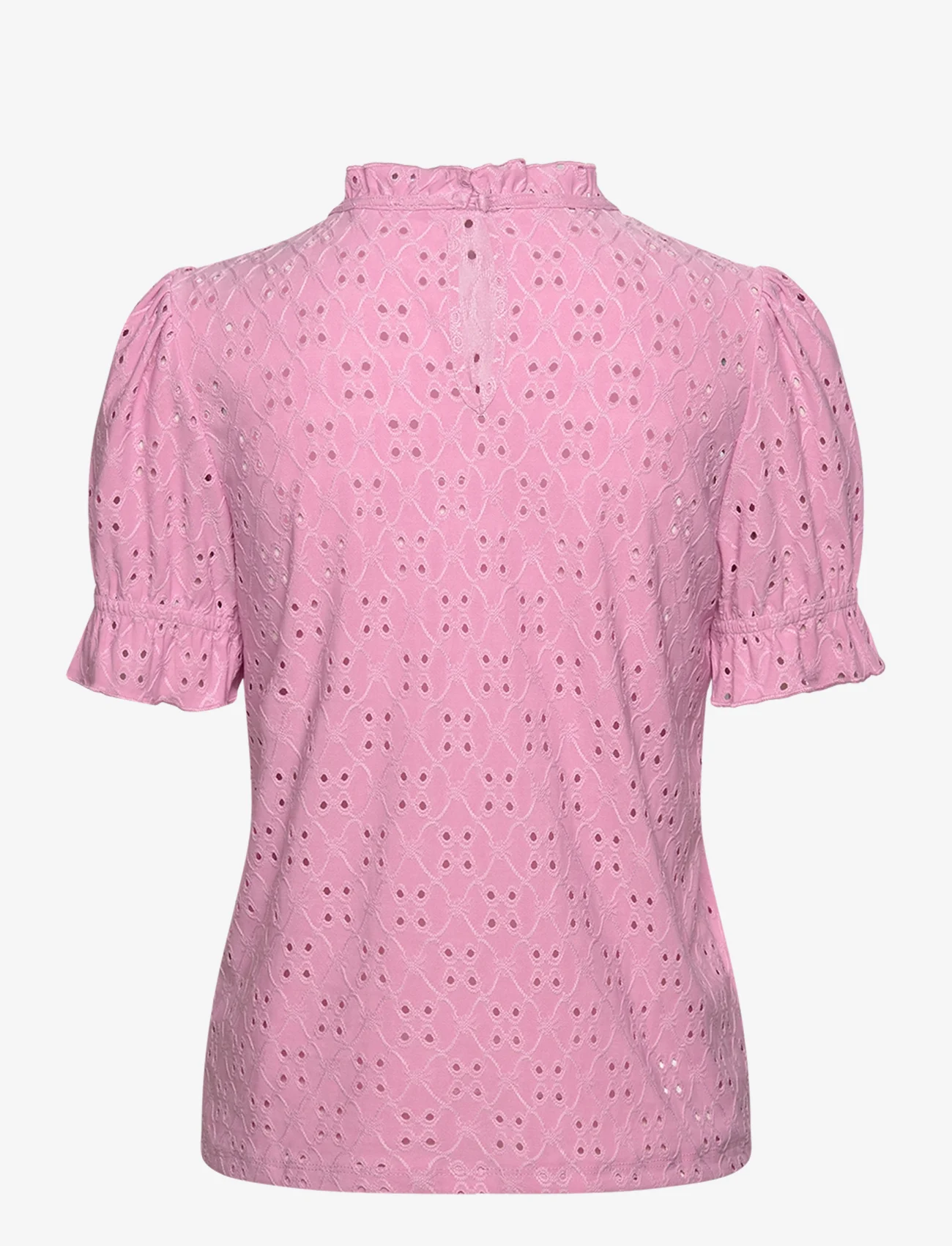 Vila - VIKAWA S/S FLOUNCE  TOP - NOOS - short-sleeved blouses - pastel lavender - 1