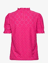 Vila - VIKAWA S/S FLOUNCE  TOP - NOOS - short-sleeved blouses - pink yarrow - 1
