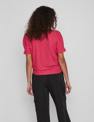 Vila - VIKAWA S/S FLOUNCE  TOP - NOOS - short-sleeved blouses - pink yarrow - 3