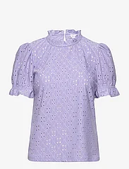 Vila - VIKAWA S/S FLOUNCE  TOP - NOOS - short-sleeved blouses - sweet lavender - 0