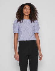Vila - VIKAWA S/S FLOUNCE  TOP - NOOS - short-sleeved blouses - sweet lavender - 2