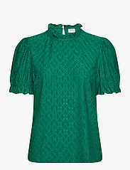 Vila - VIKAWA S/S FLOUNCE  TOP - NOOS - short-sleeved blouses - ultramarine green - 0