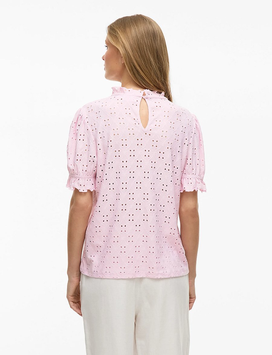 Vila - VIKAWA S/S FLOUNCE TOP - NOOS - kortærmede bluser - winsome orchid - 2