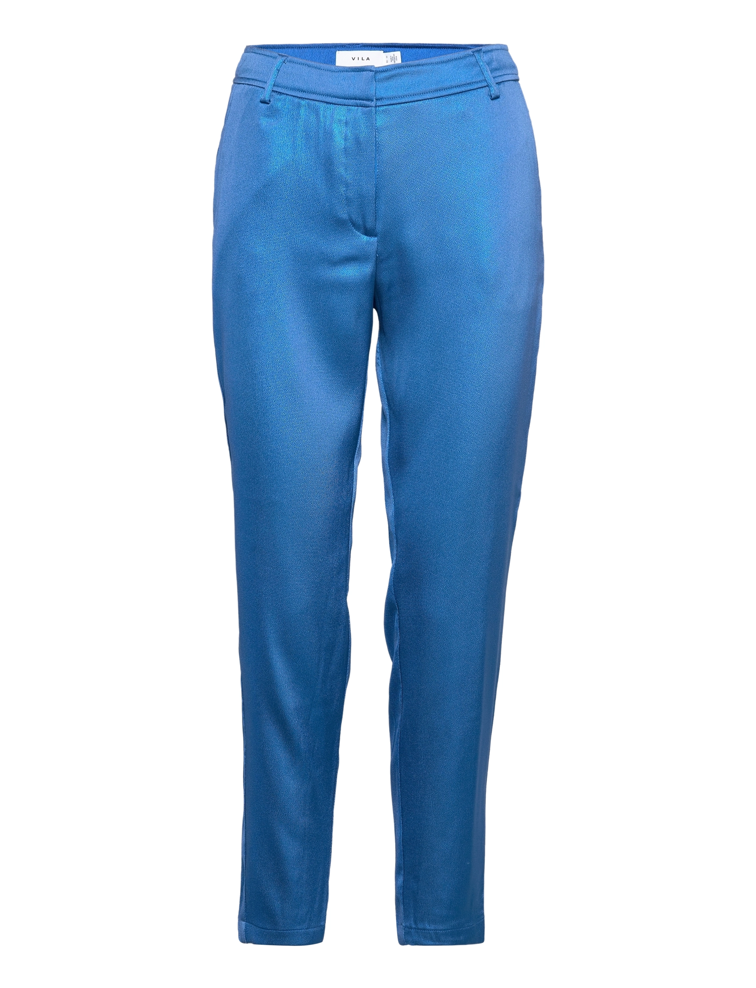 Vila Virisene Rw Straight Pants/C19, 34, Trousers, Blau - Leg, Frauen