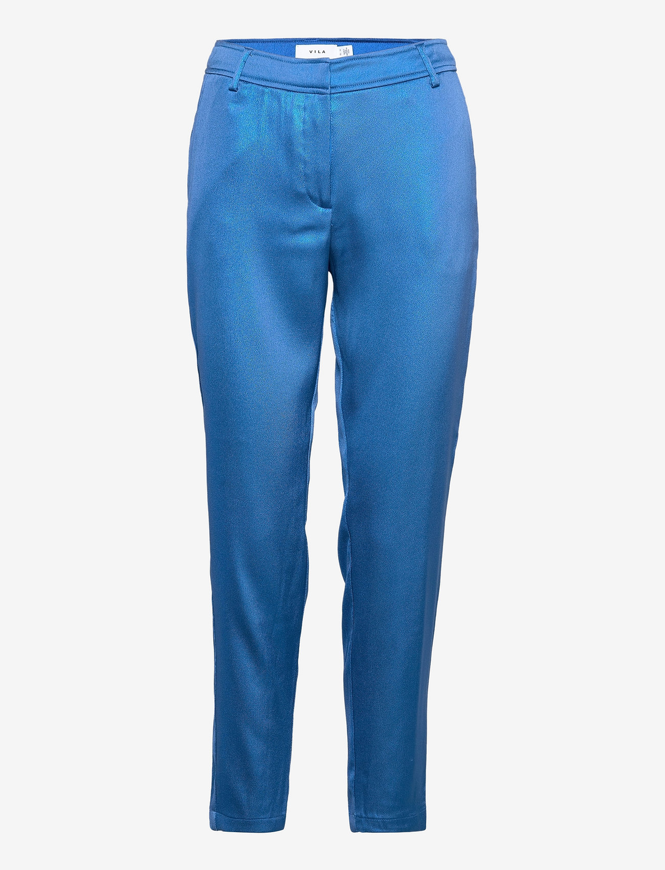 Vila - VIRISENE RW STRAIGHT PANTS/C19 - sirge säärega püksid - delft - 0