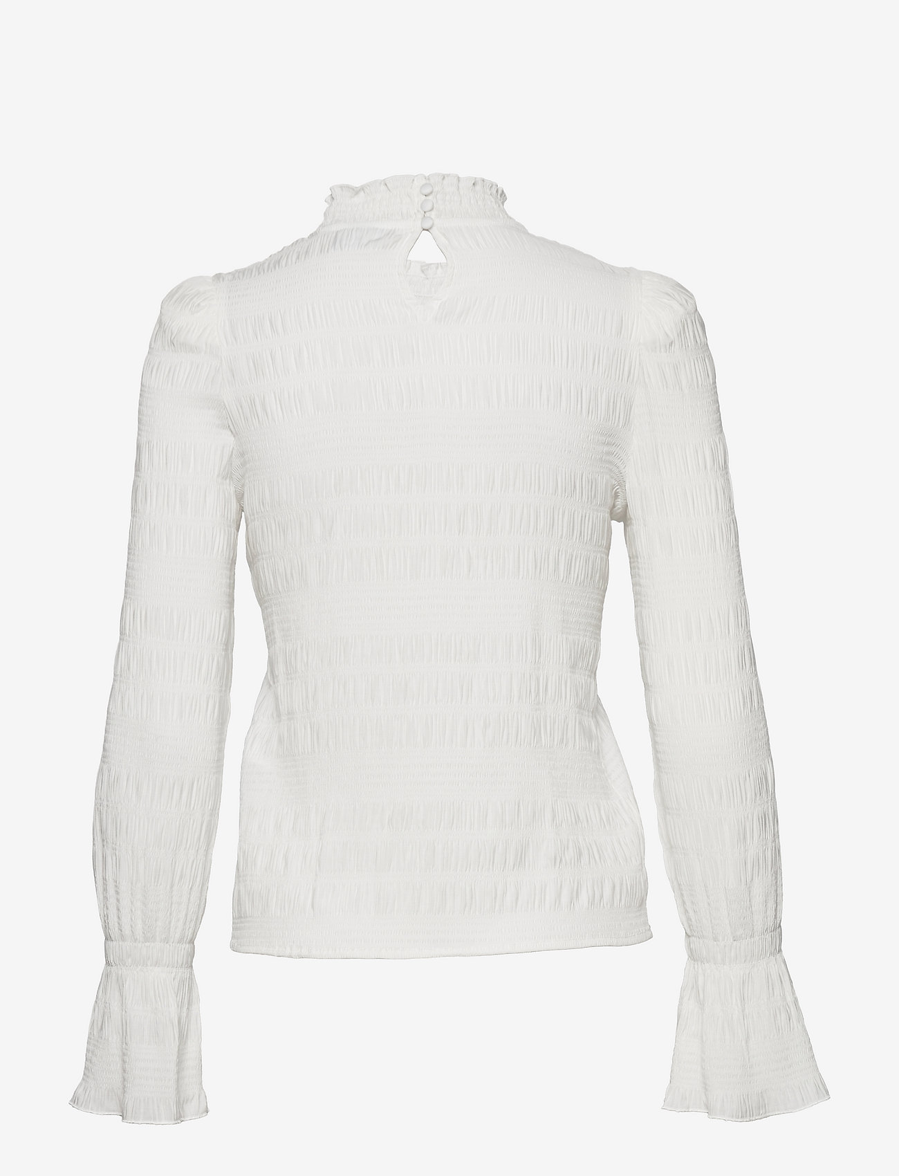 Vila - VIPENNY HIGH NECK L/S SMOCK TOP - cloud dancer - 1