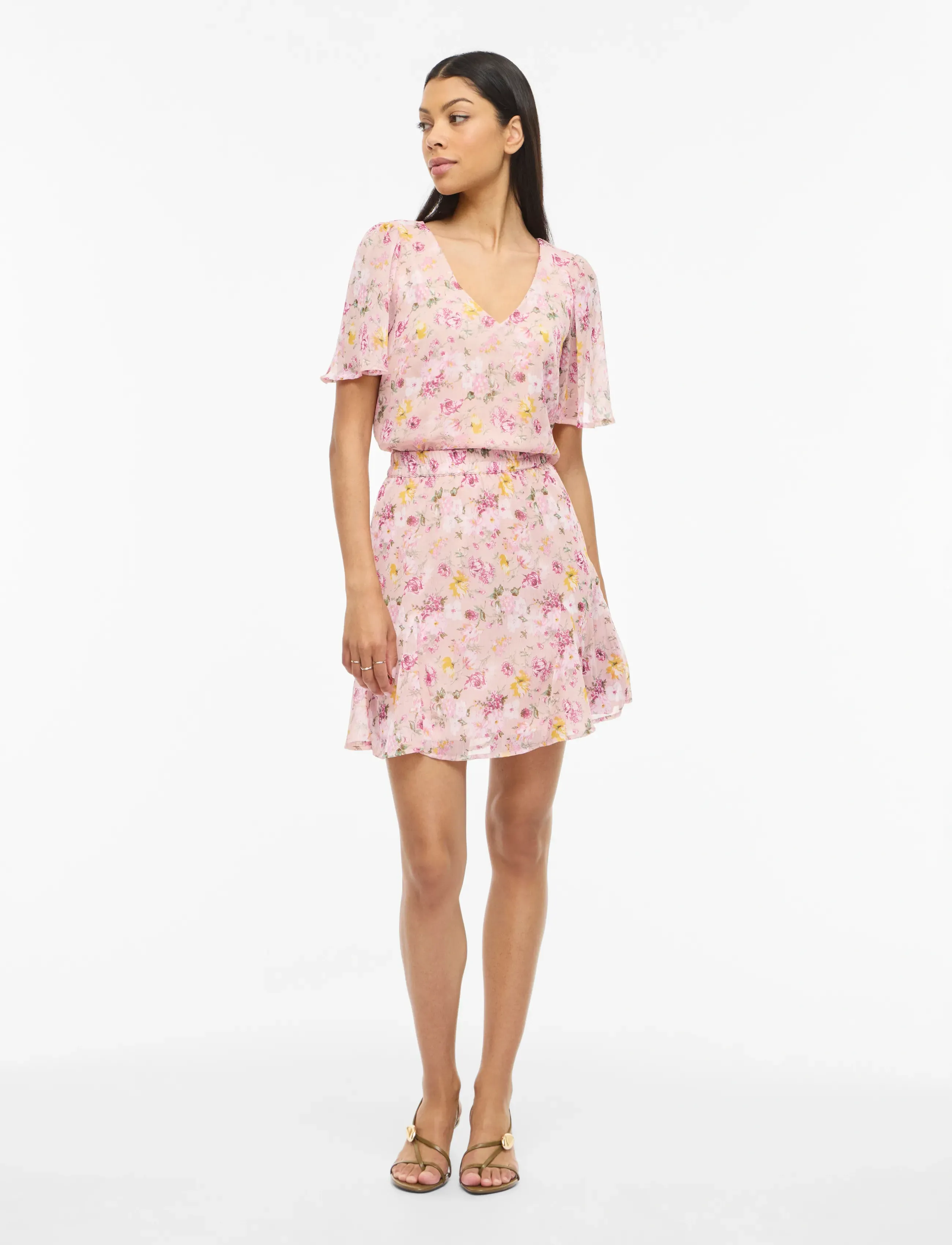 Vila - VIFALIA HW SHORT SKIRT - NOOS - korte nederdele - misty rose - 4