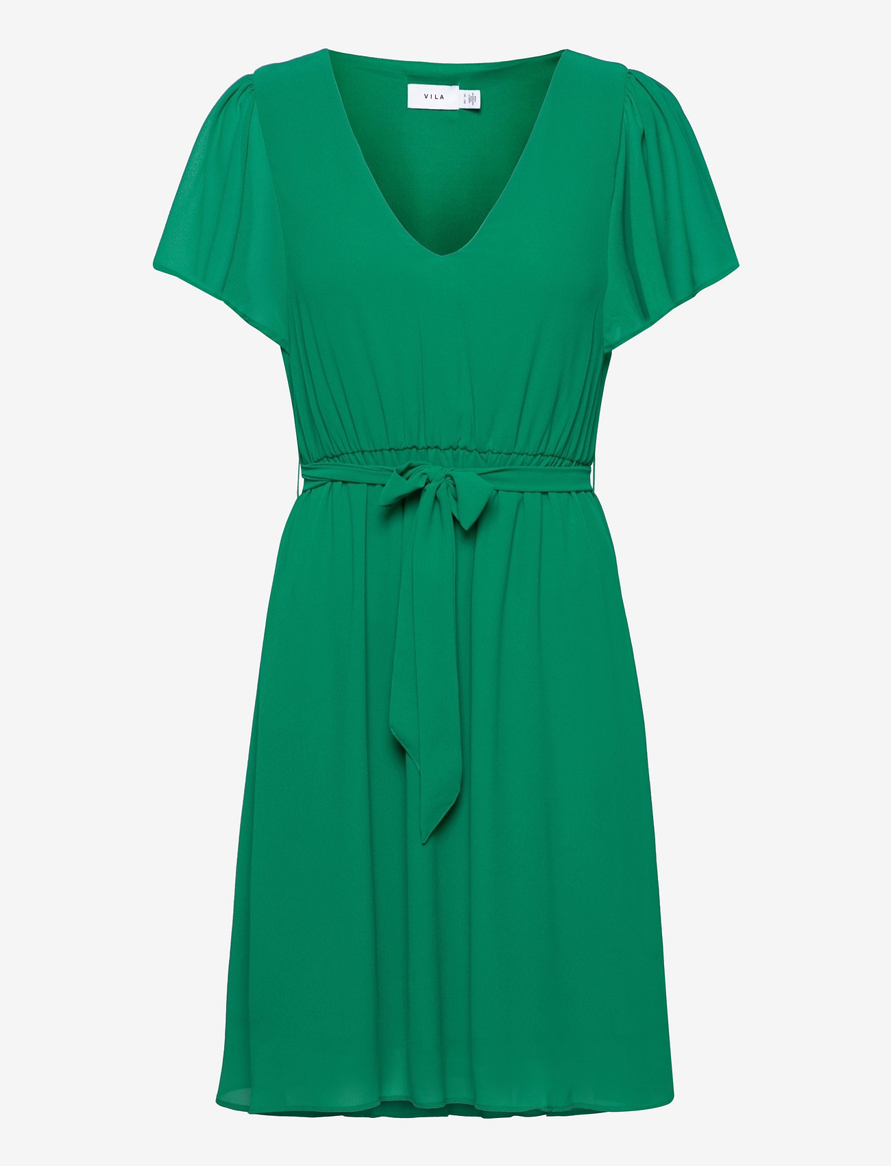 Vila - VIMICADA V-NECK S/S DRESS/DC/SU - pepper green - 0