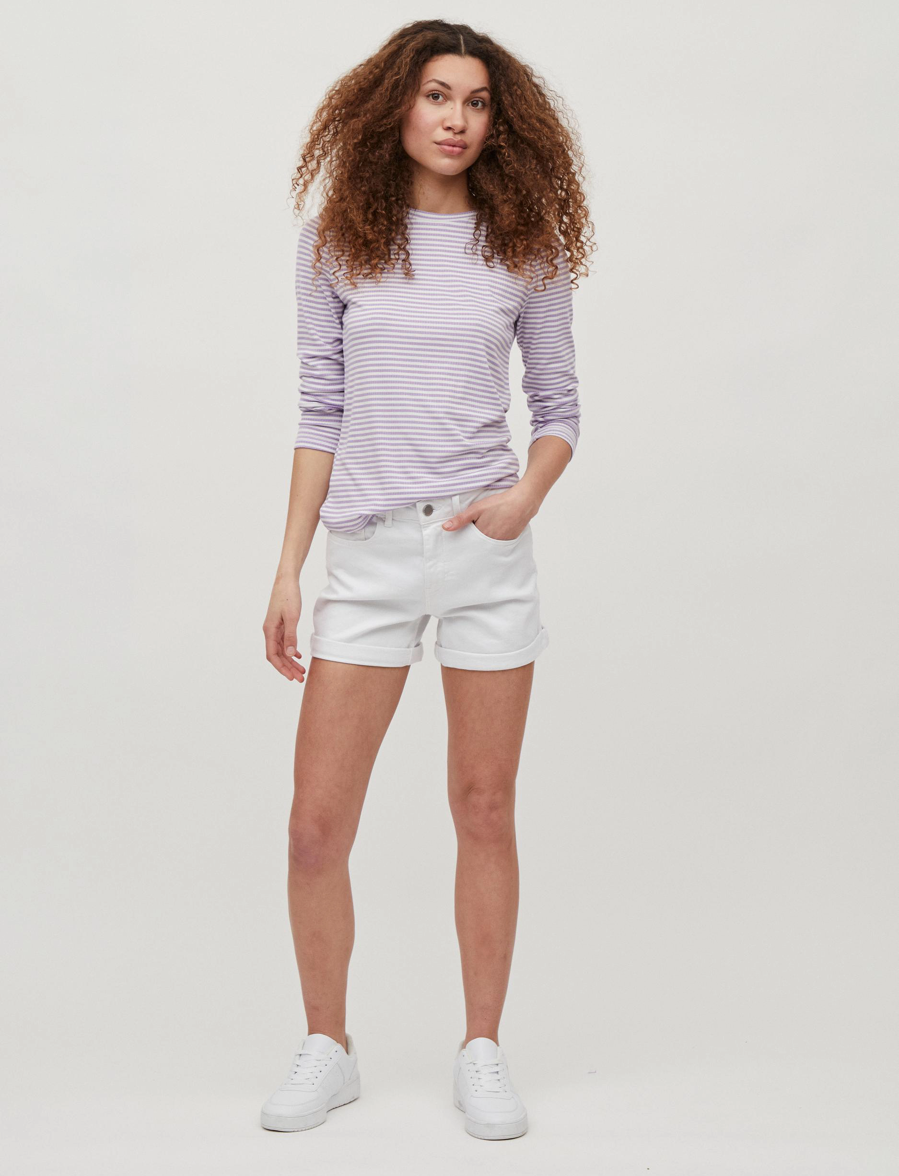 Vila - VIDINA IT RW DENIM SHORTS WHITE - - white denim - 4