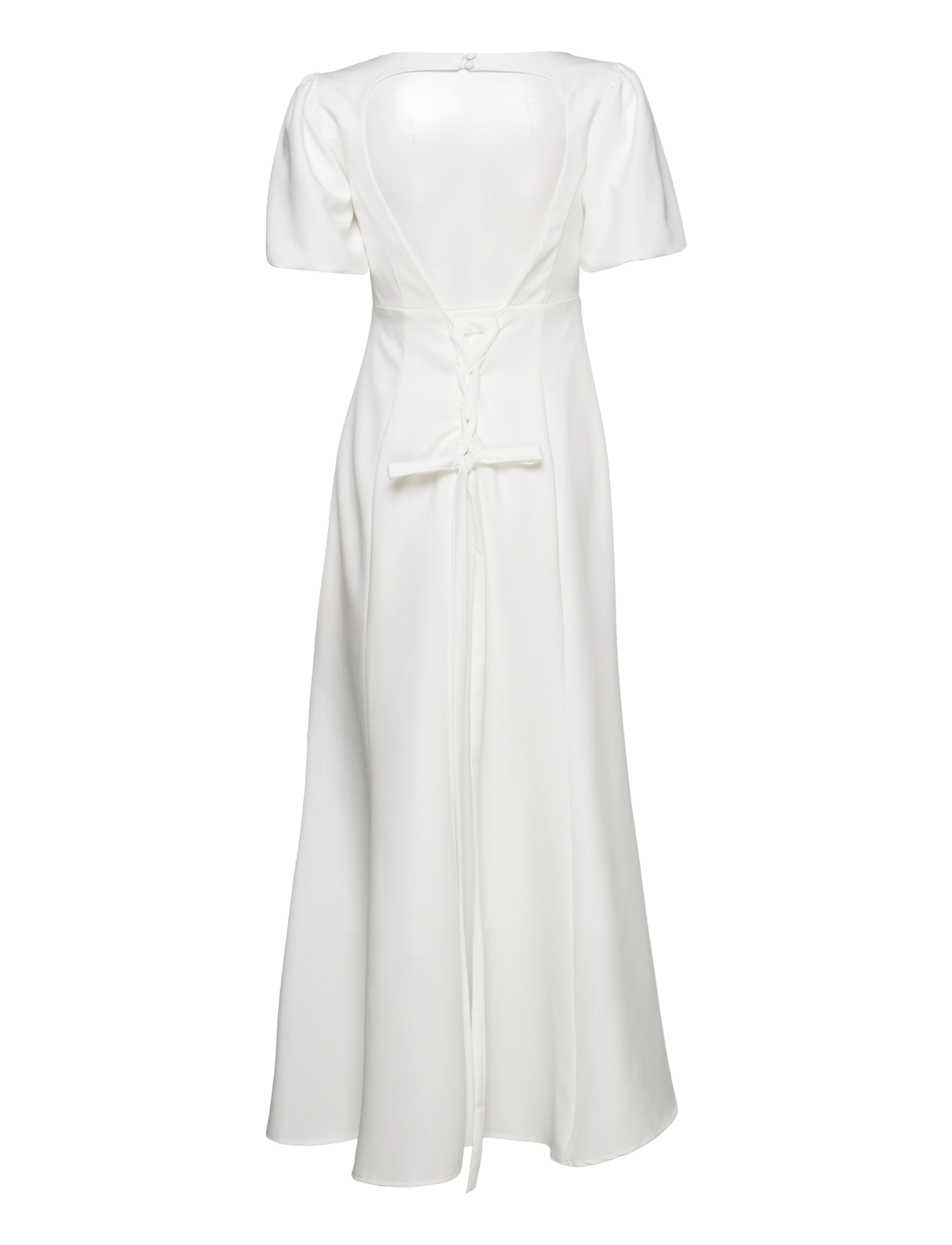 Vila - VIMIRABELLA O-NECK S/S MAXI DRESS/DC - cloud dancer - 1