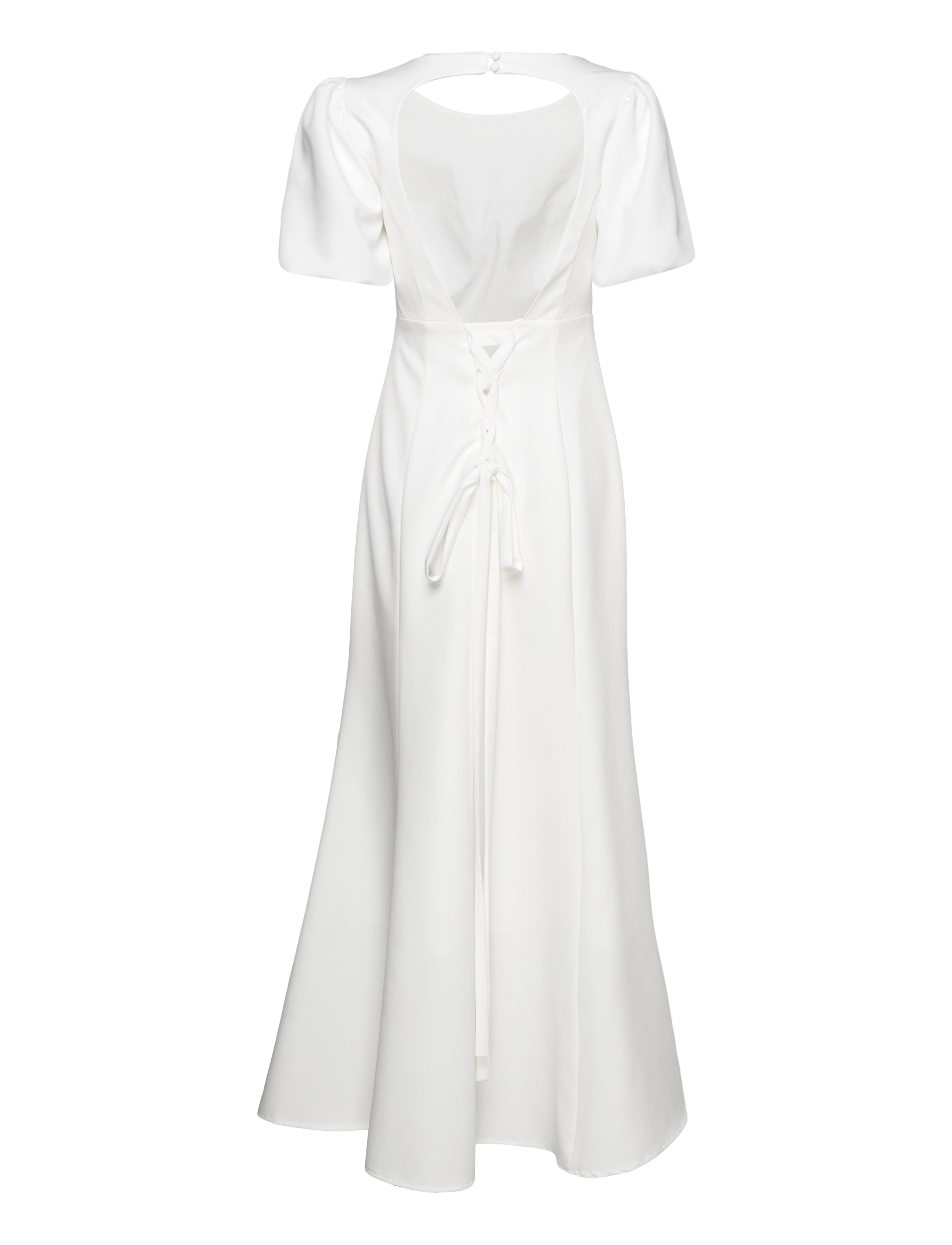 Vila - VIMIRABELLA O-NECK S/S MAXI DRESS/DC - cloud dancer - 2