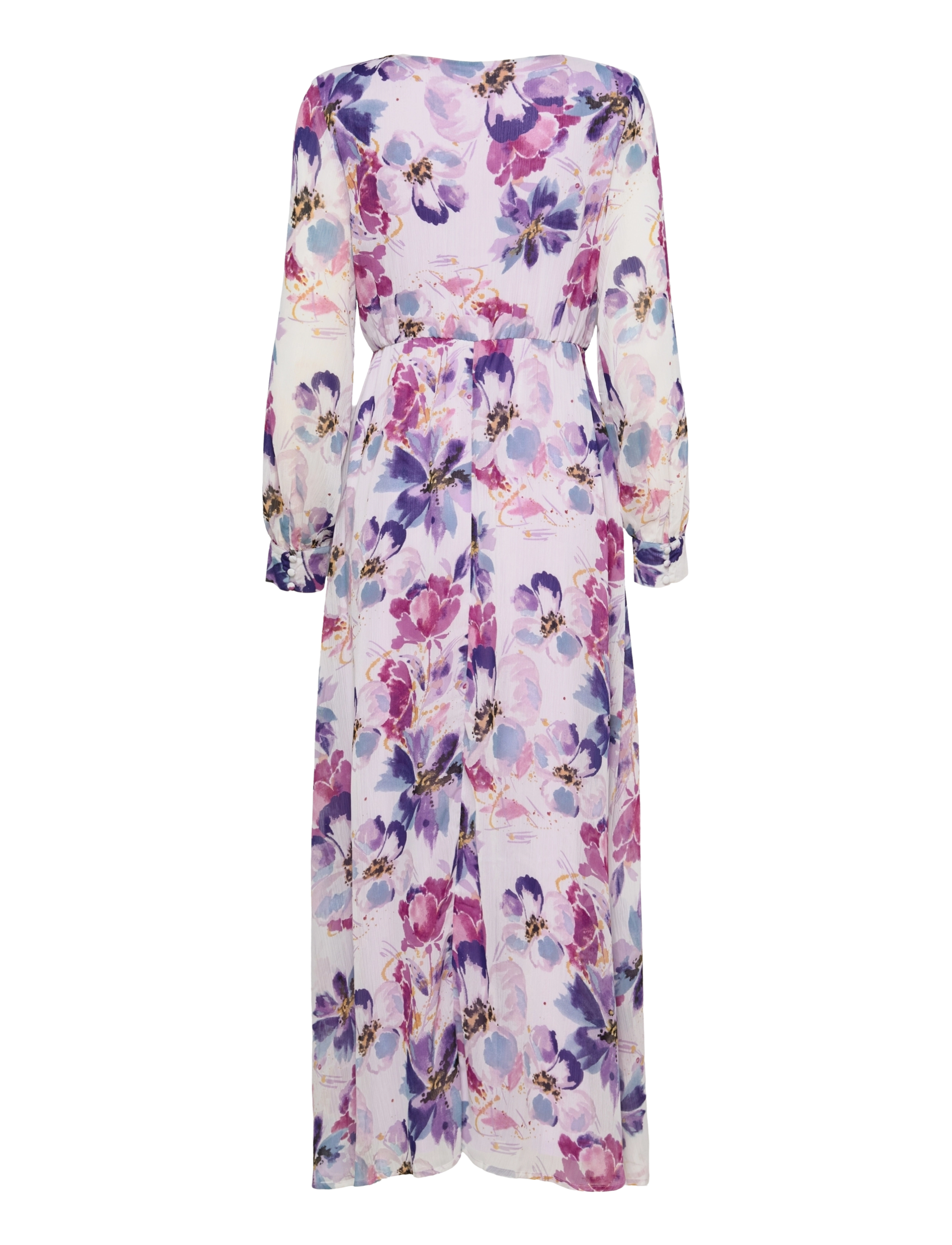 Vila - VIEVERY V-NECK L/S ANKLE DRESS/DC/SU - cloud dancer - 1