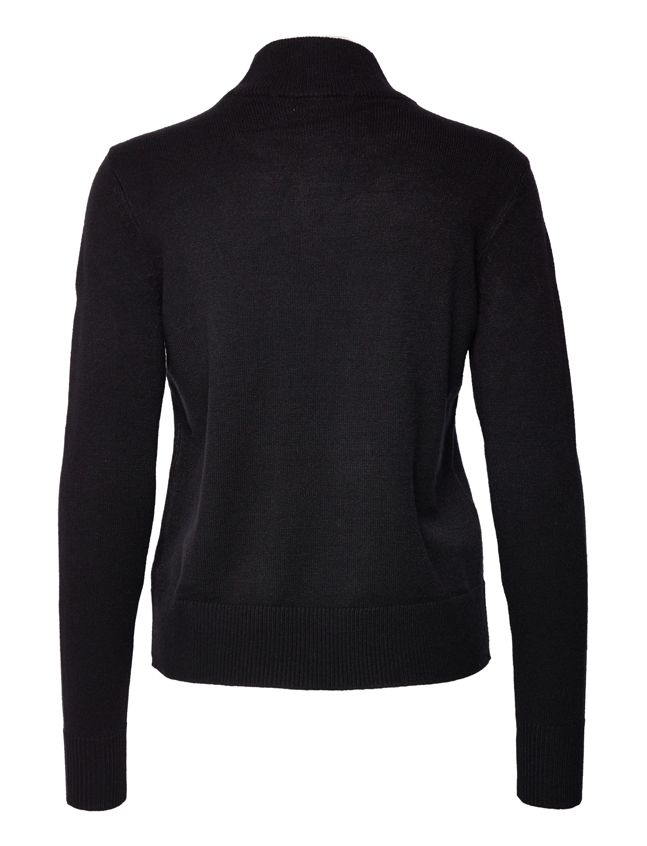 Vila - VIRIL CREWNECK L/S KNIT TOP - - black - 1