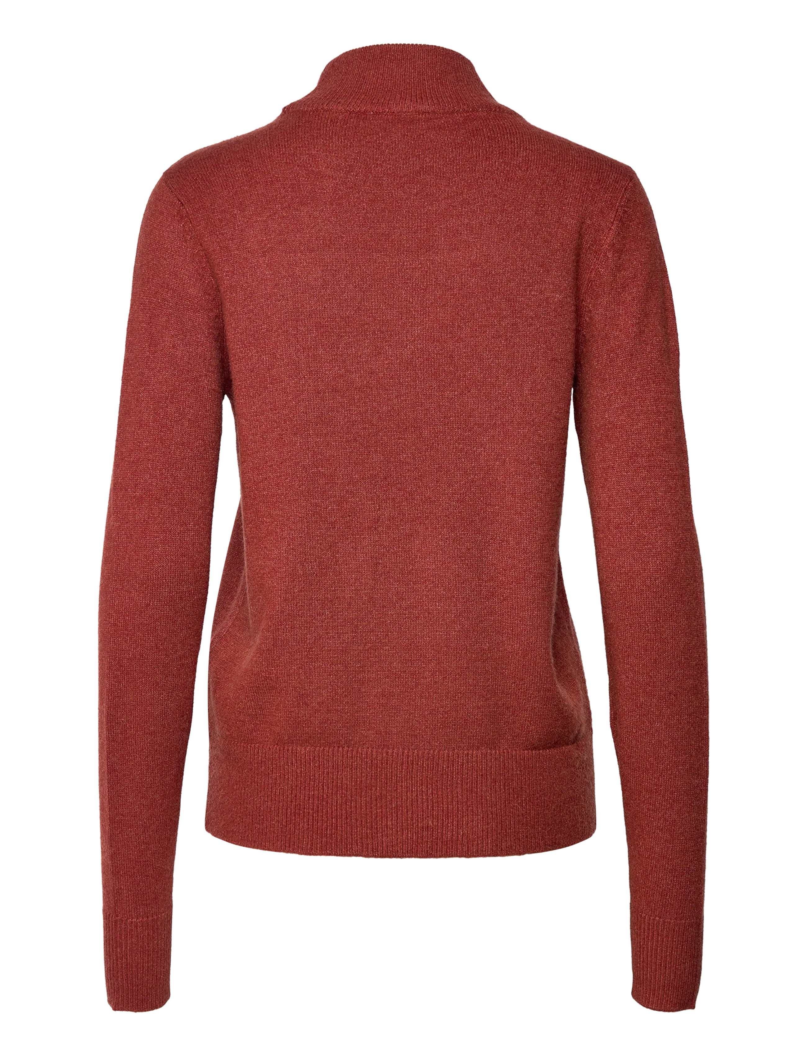 Vila - VIRIL CREWNECK L/S KNIT TOP - - fired brick - 1