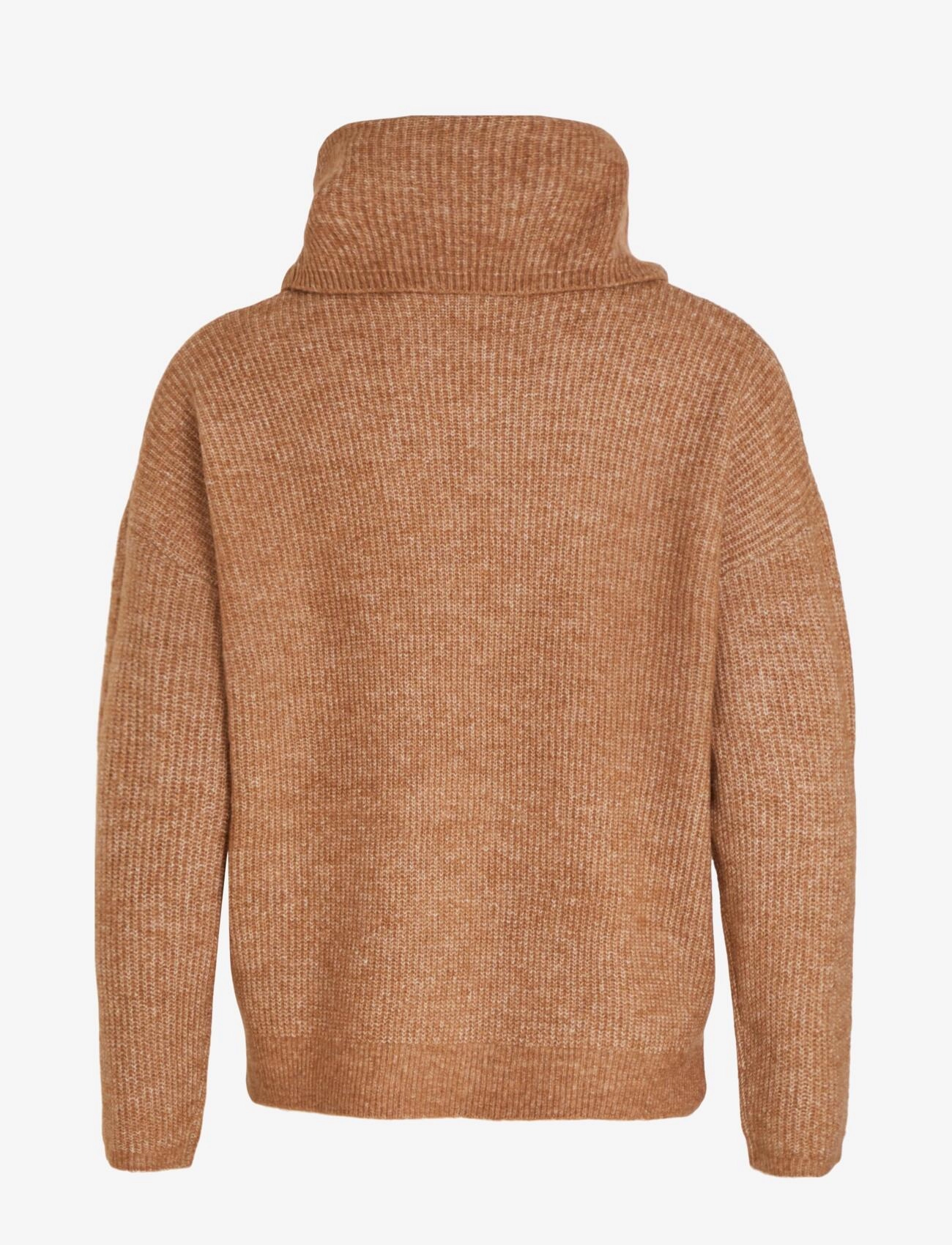 Vila - VICILIA ROLLNECK L/S KNIT TOP- NOOS - toasted coconut - 1