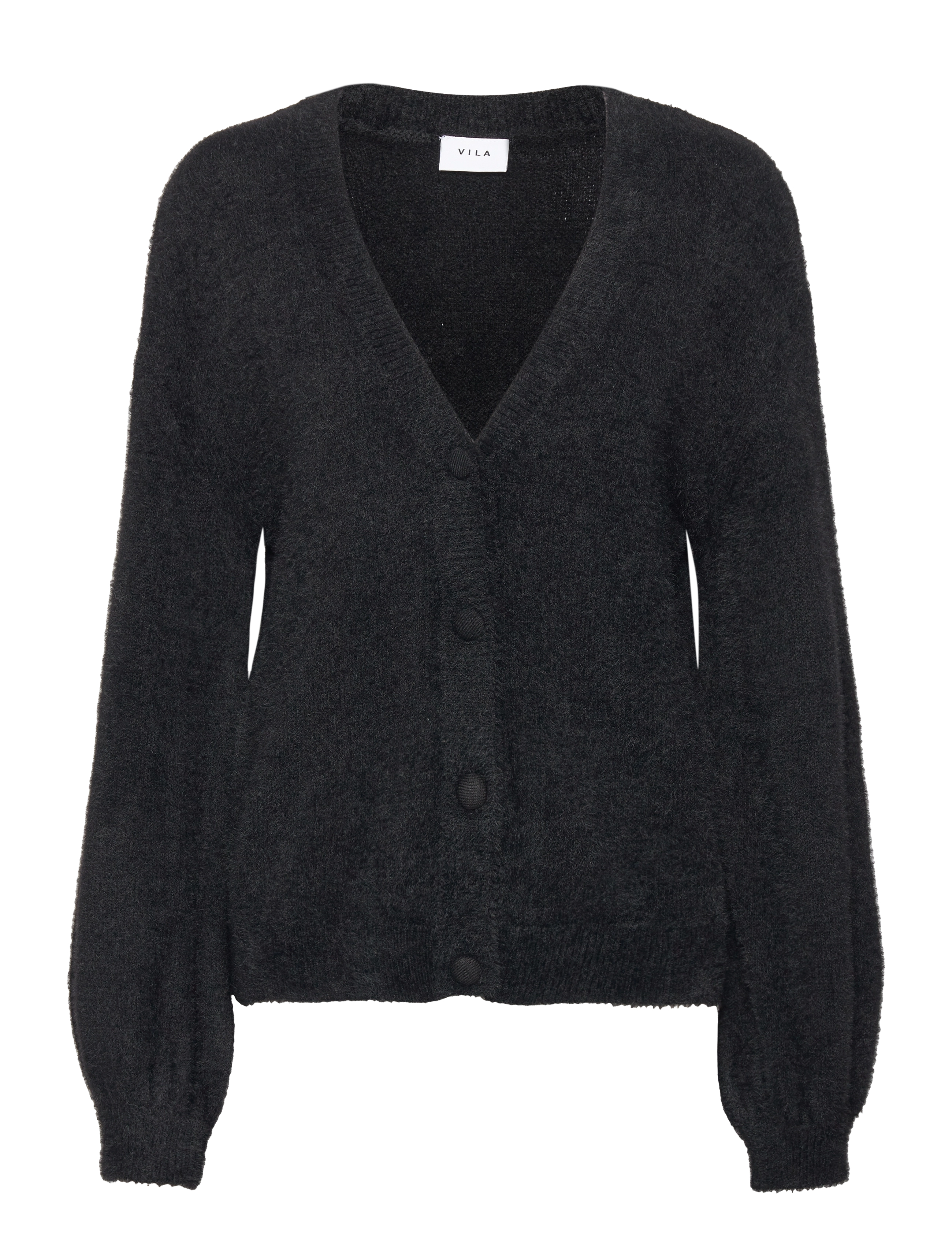 Vila - VILAJULI LS OVERSIZE REV KNIT CARDI-NOOS - black - 0