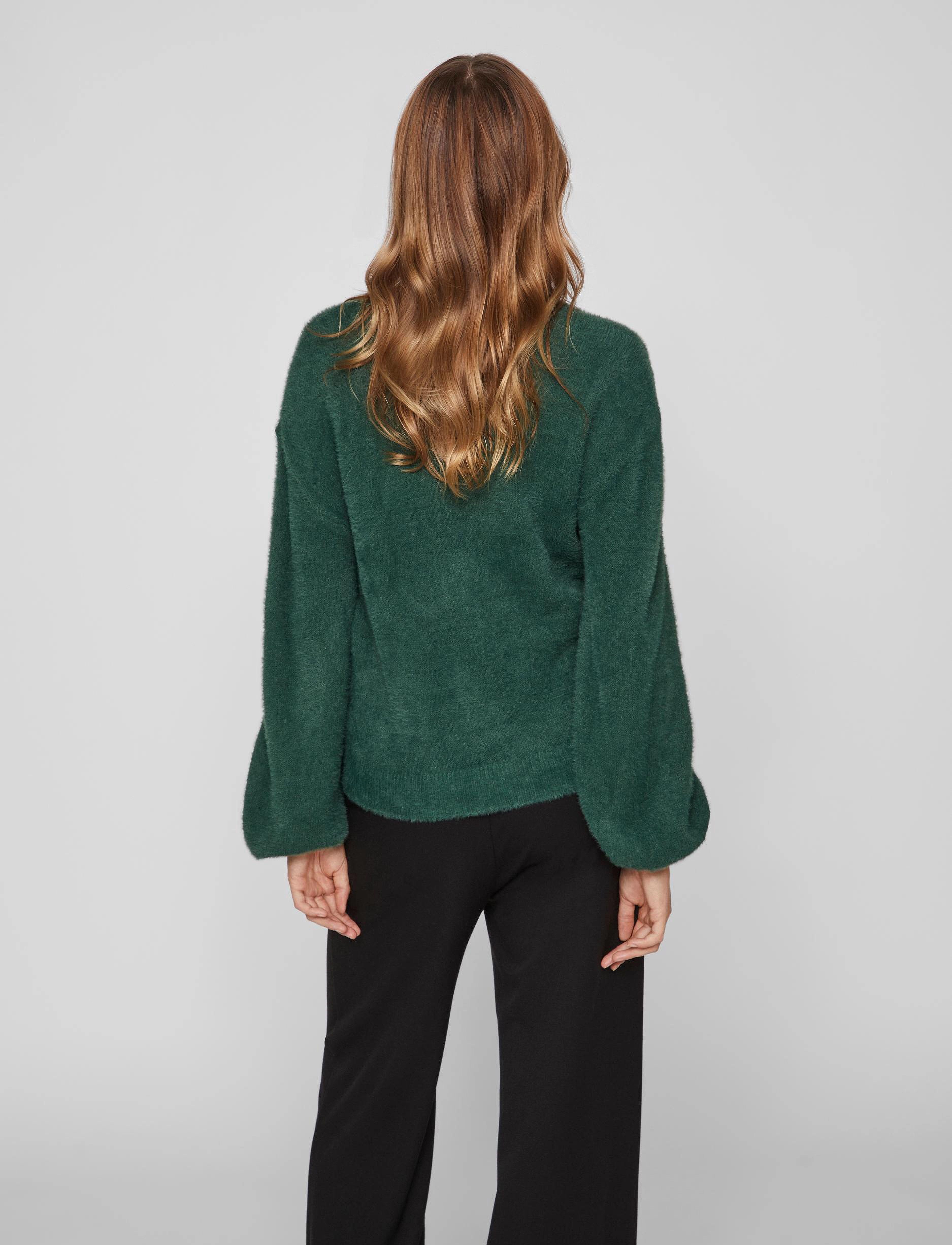 Vila - VILAJULI LS OVERSIZE REV KNIT CARDI-NOOS - pineneedle - 3