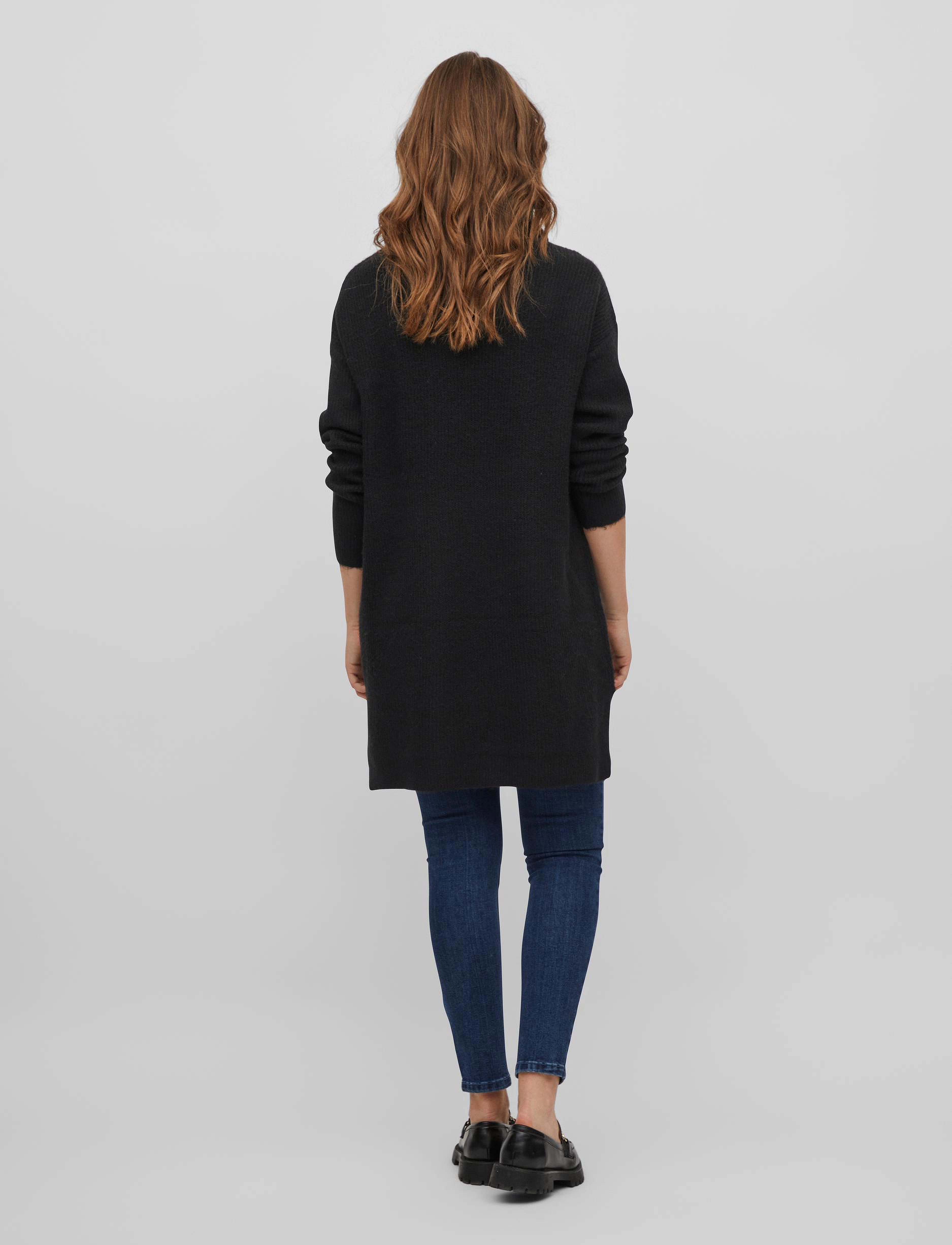 Vila - VICILIA ROLLNECK L/S KNIT TUNIC/SU- - black - 3
