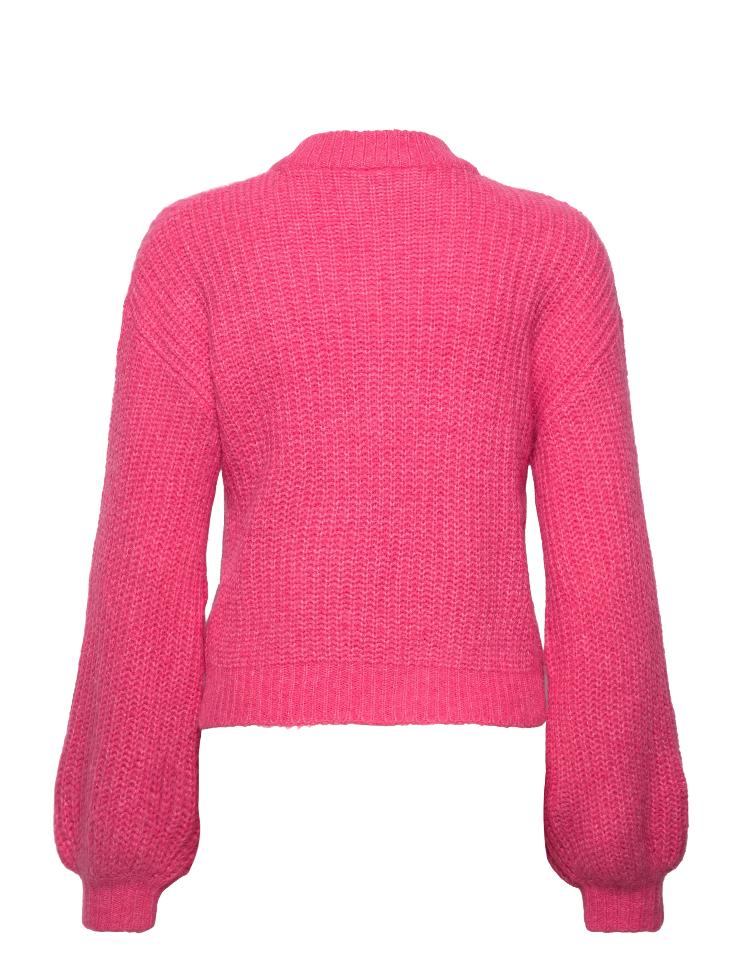 Vila - VIFELO L/S CROPPED KNIT TOP/SU - NOOS - fandango pink - 1