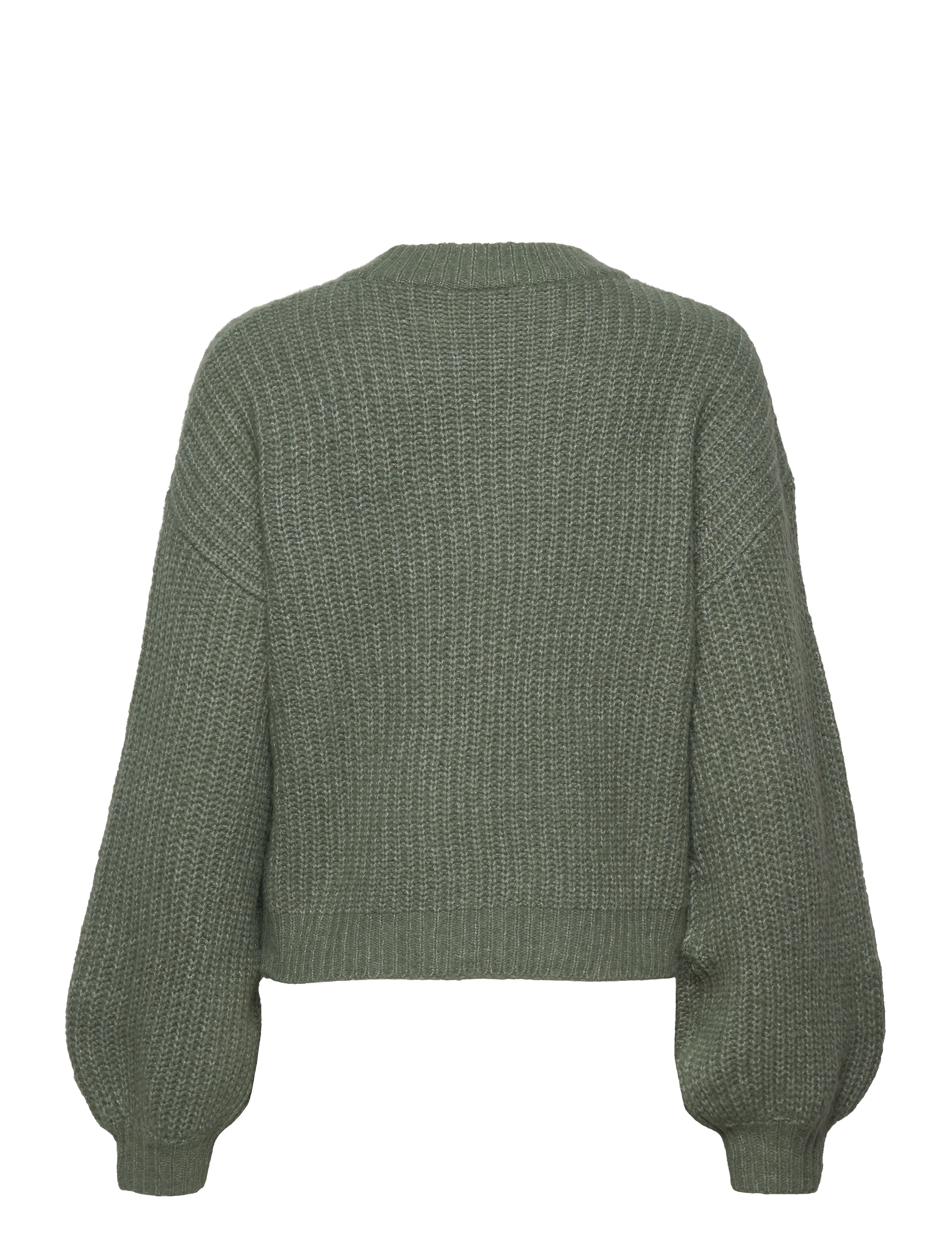 Vila - VIFELO L/S CROPPED KNIT TOP/SU - NOOS - laurel wreath - 1