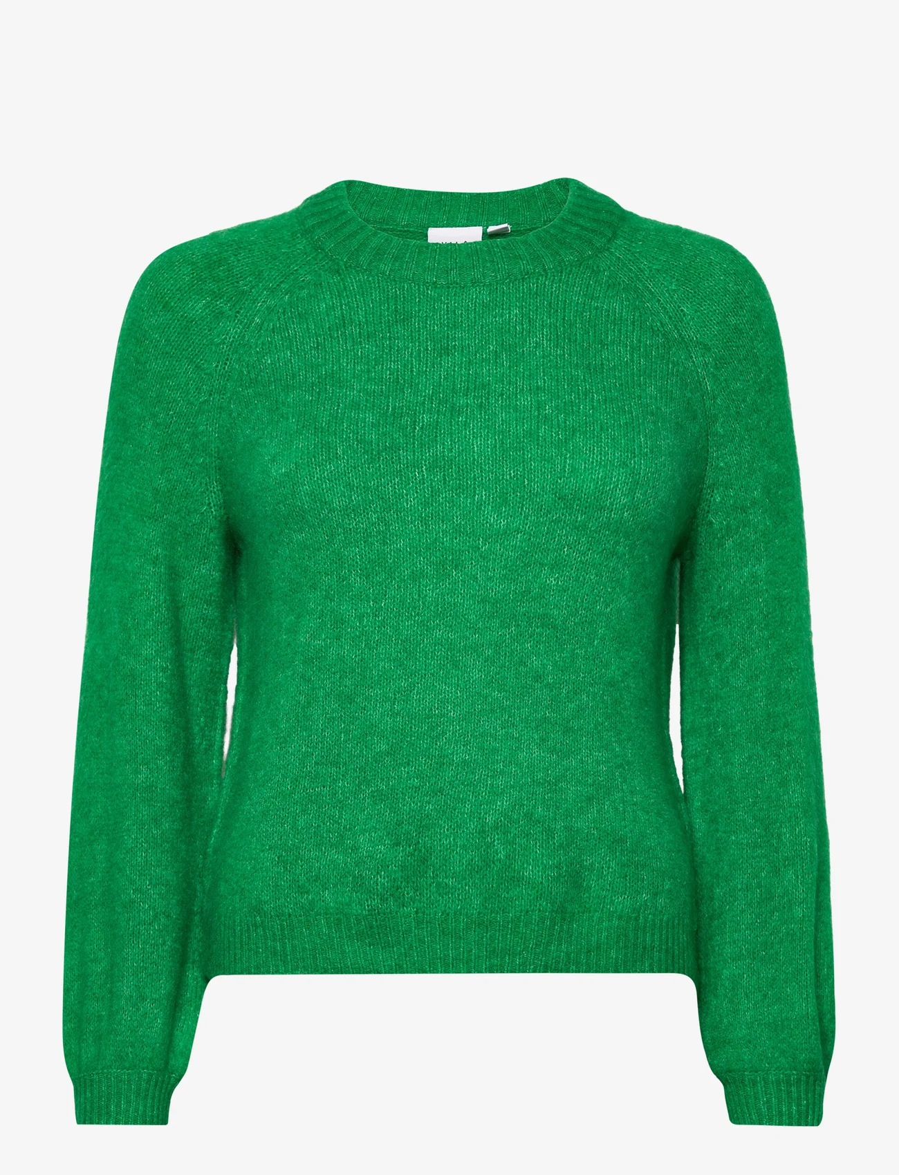 Vila - VIJAMINA O-NECK L/S KNIT TOP - - džemperi - bright green - 0