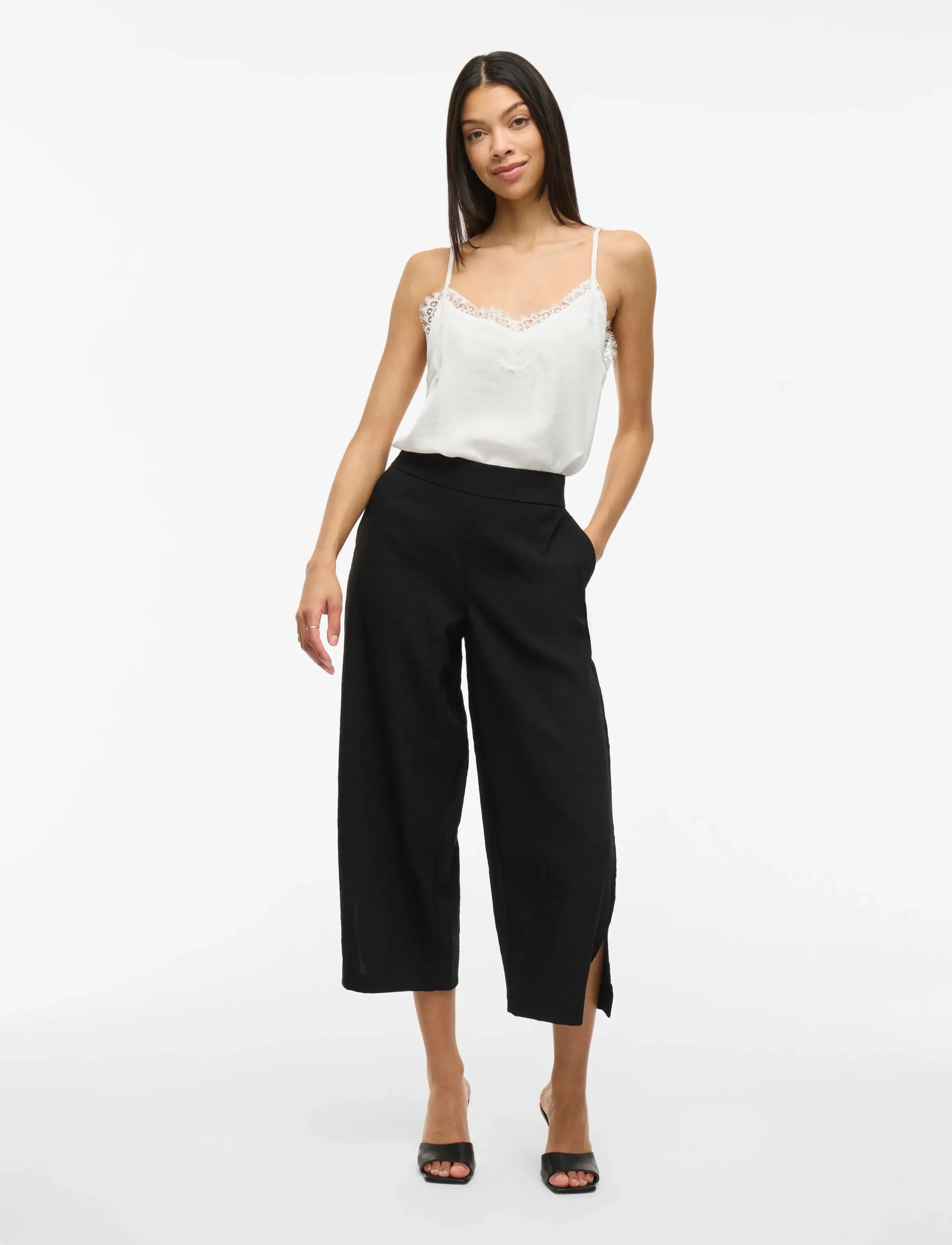 Vila - VICAVA NEW LACE SINGLET - NOOS - Ärmellose tops - cloud dancer - 4