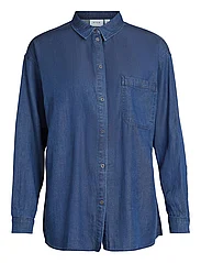 Vila - VIBISTA L/S OVERSIZE SHIRT/SU - - džinsiniai marškiniai - dark blue denim - 0