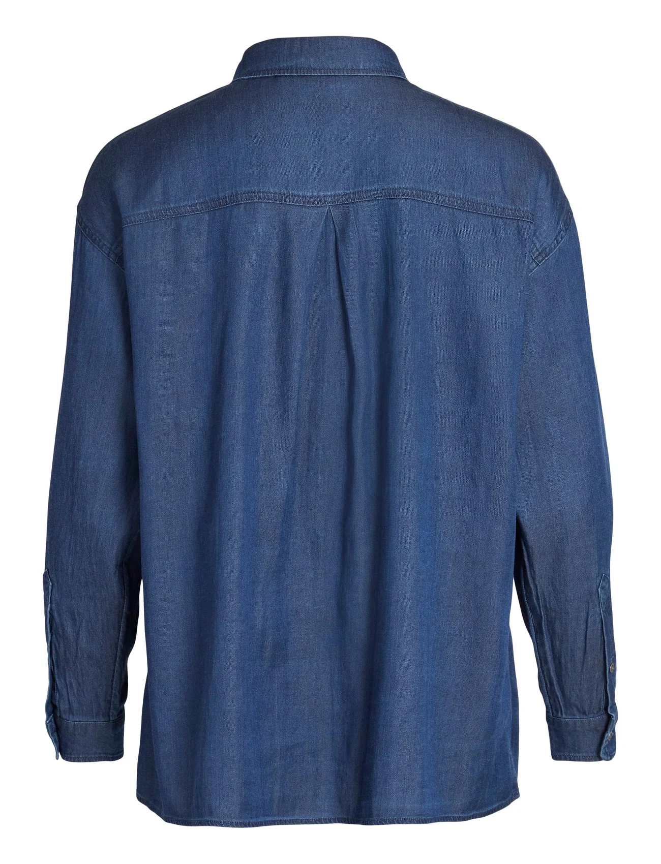 Vila - VIBISTA L/S OVERSIZE SHIRT/SU - - džinsiniai marškiniai - dark blue denim - 1