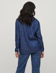 Vila - VIBISTA L/S OVERSIZE SHIRT/SU - - jeansskjortor - dark blue denim - 3