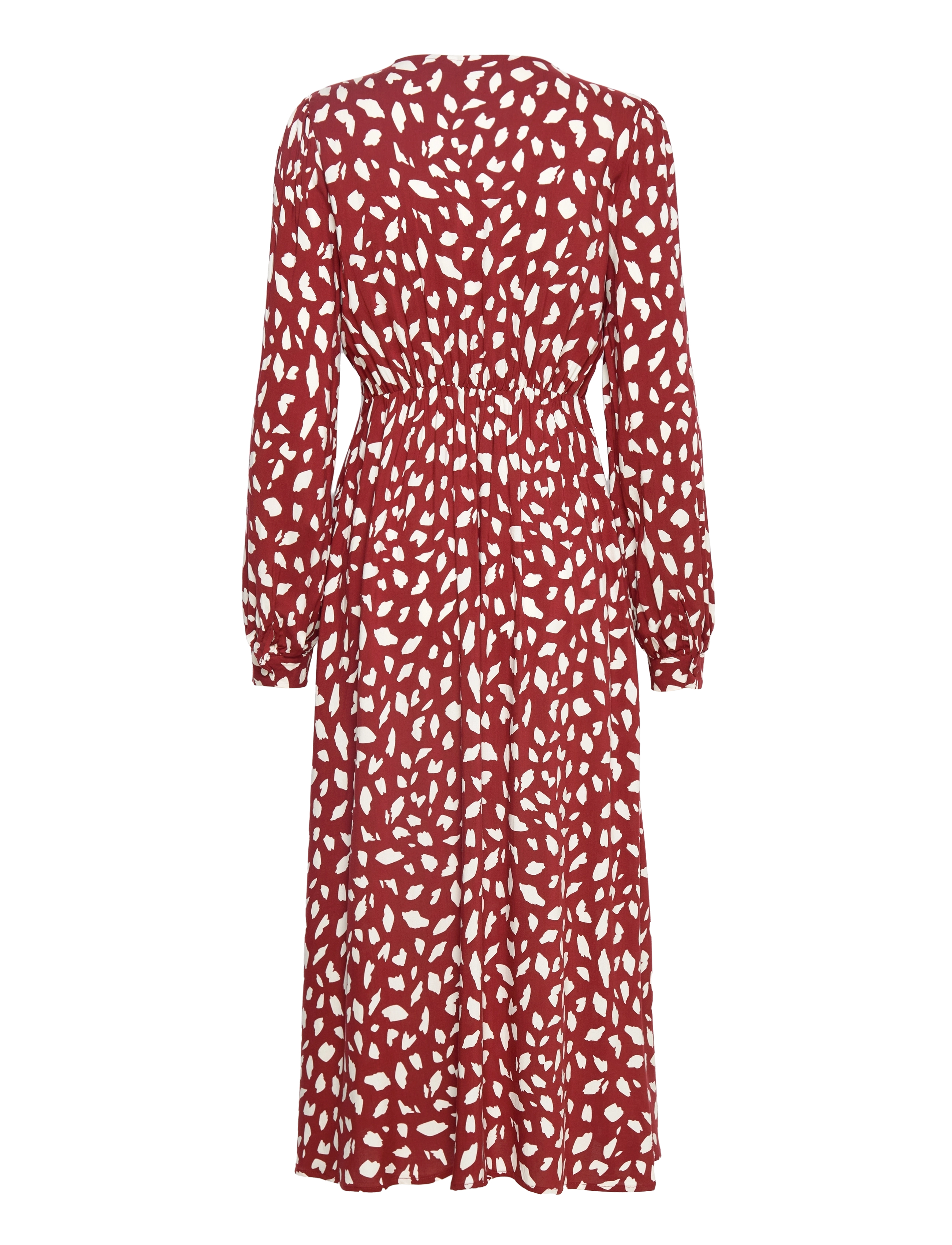 Vila - VIPAYA L/S MIDI DRESS/SU - - fired brick - 1