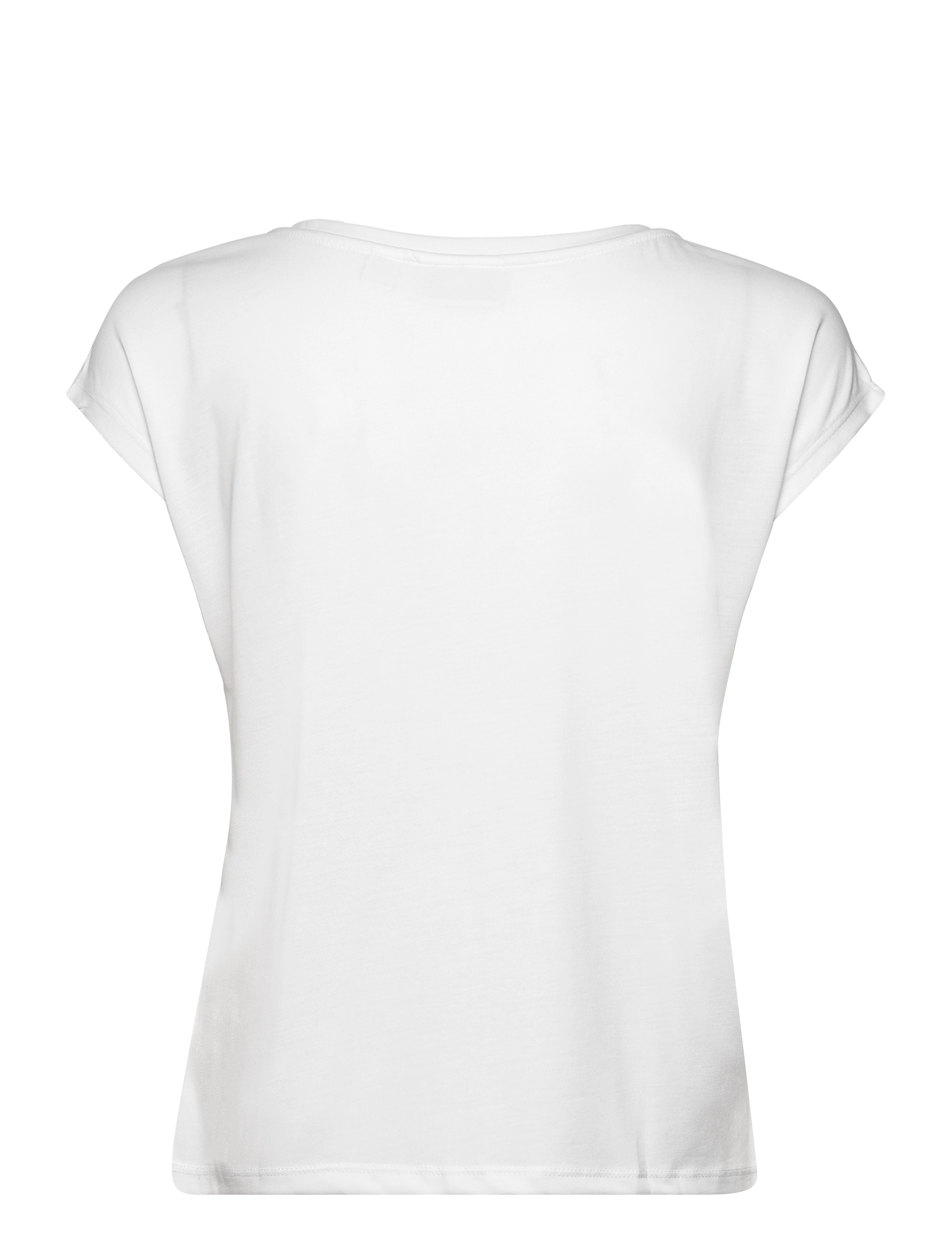 Vila - VIMODALA V-NECK S/S TOP - NOOS - t-särgid - optical snow - 2