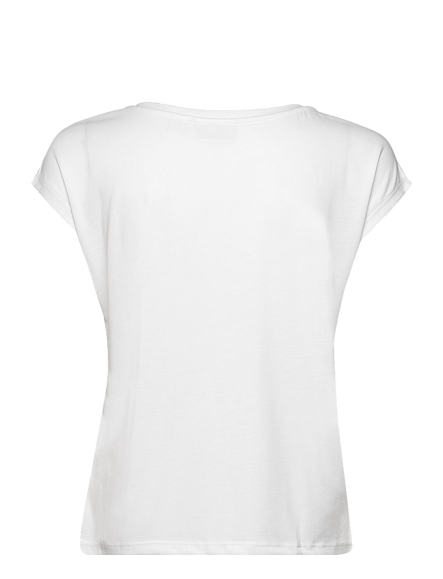 Vila - VIMODALA V-NECK S/S TOP - NOOS - t-shirts - optical snow - 2