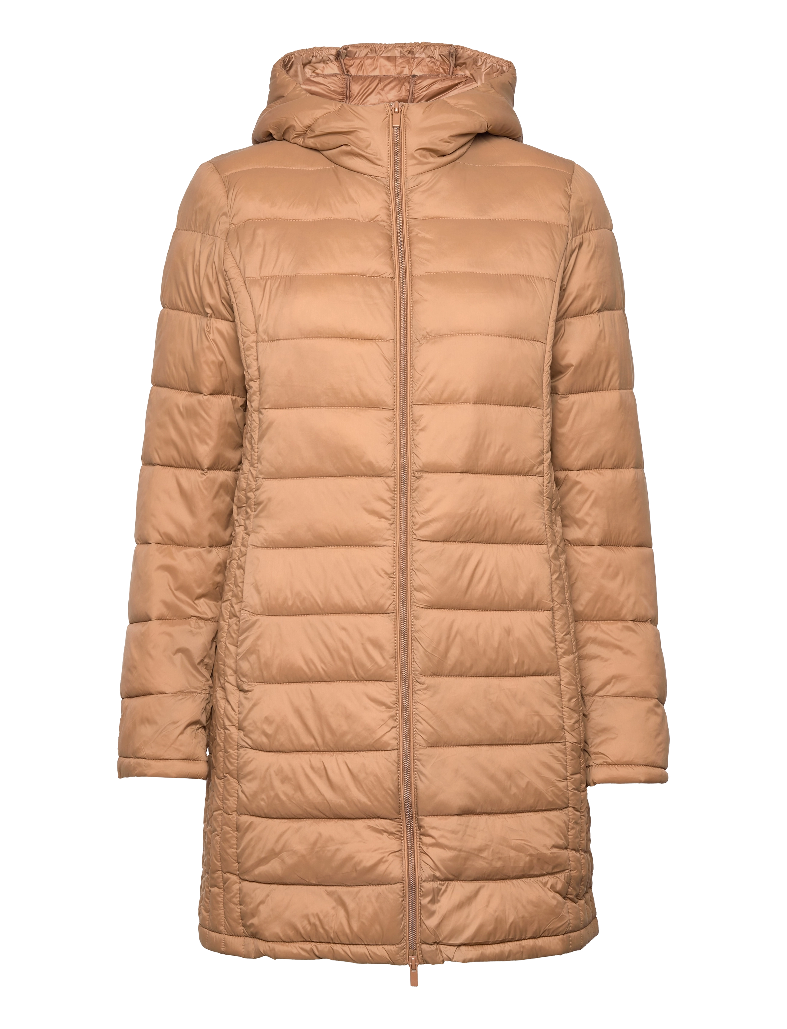 Vila VISIBIRIA L/S NEW QUILTED HOOD JACKET/PB - PARTY - TOASTED COCONUT / beige