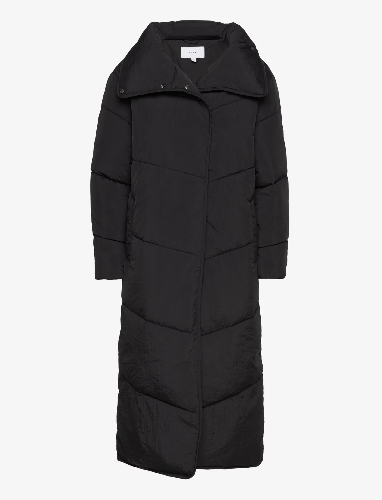 Vila - VILOUISA L/S NEW PADDED LONG COAT/PB - winter coats - black - 0