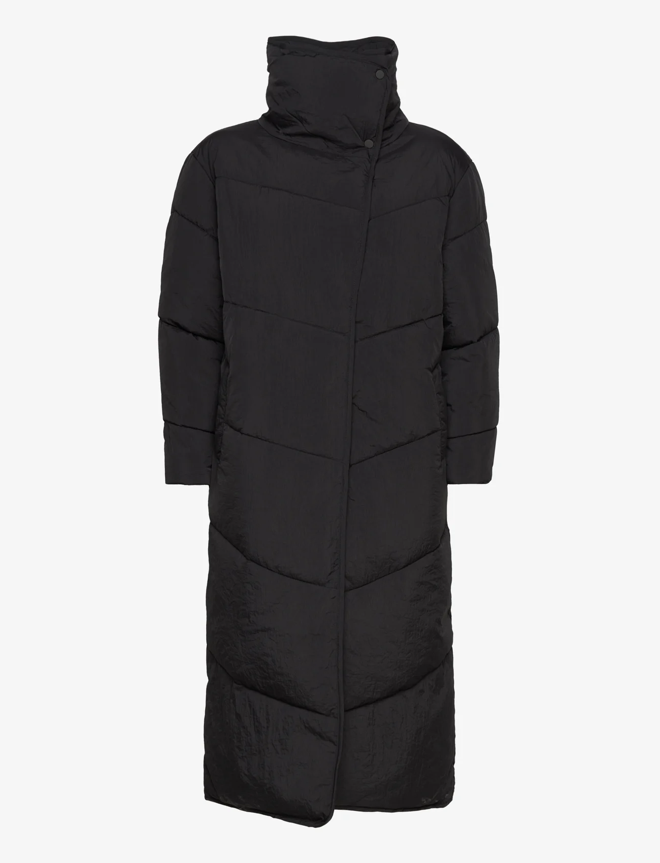 Vila - VILOUISA L/S NEW PADDED LONG COAT/PB - wintermäntel - black - 1