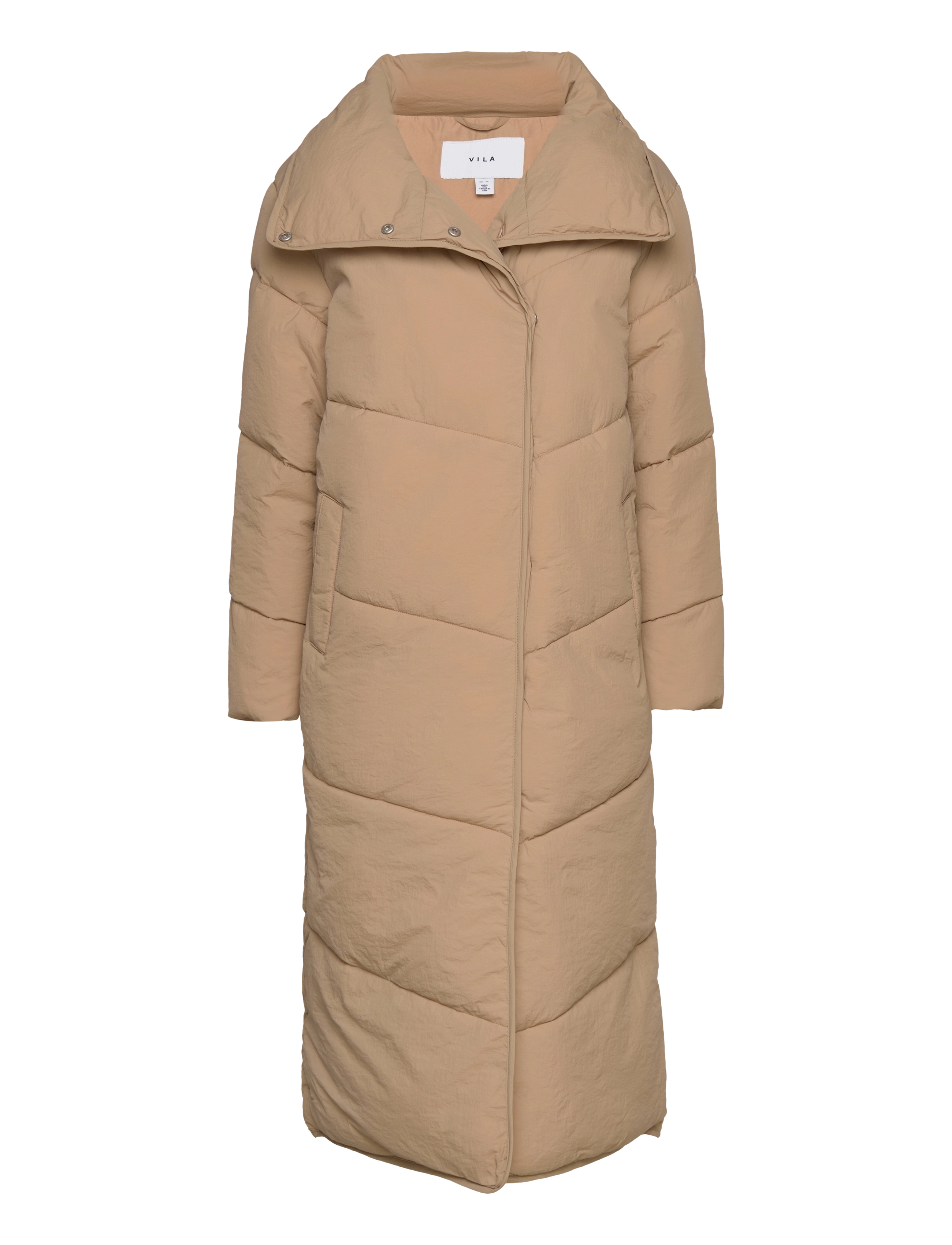 VILA Vilouisa L/S New Gefüttert Long Mantel/Pb Beige - 36 - Damen