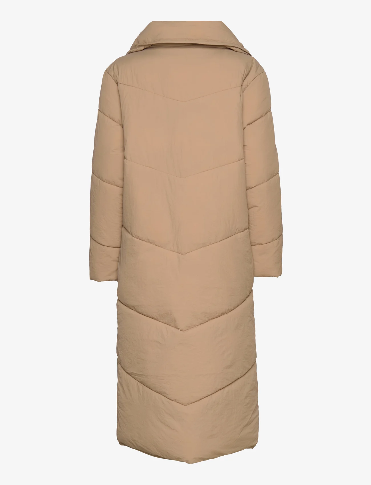 Vila - VILOUISA L/S NEW PADDED LONG COAT/PB - winterjacken - sesame - 1