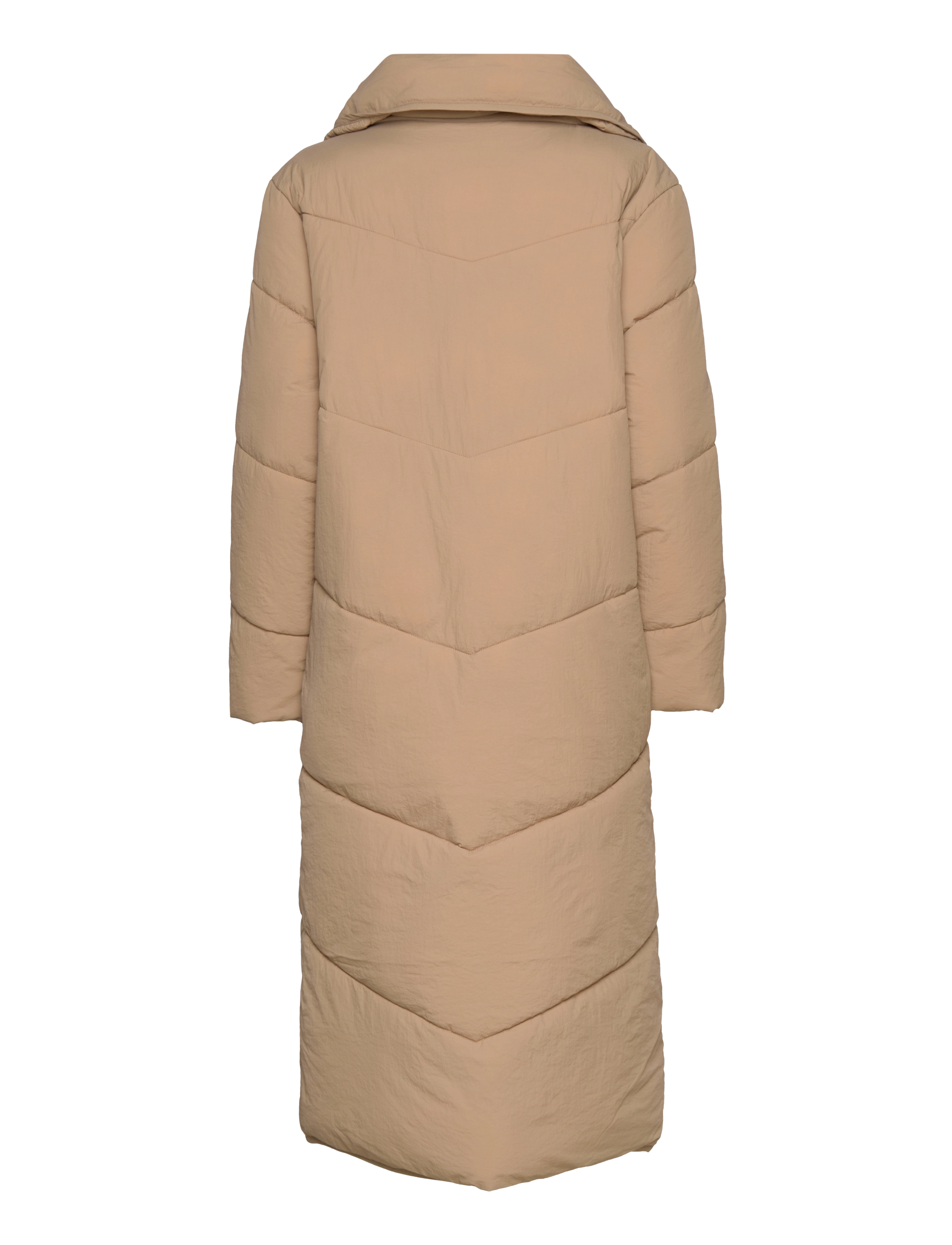 Vila - VILOUISA L/S NEW PADDED LONG COAT/PB - dun- & vadderade jackor - sesame - 2