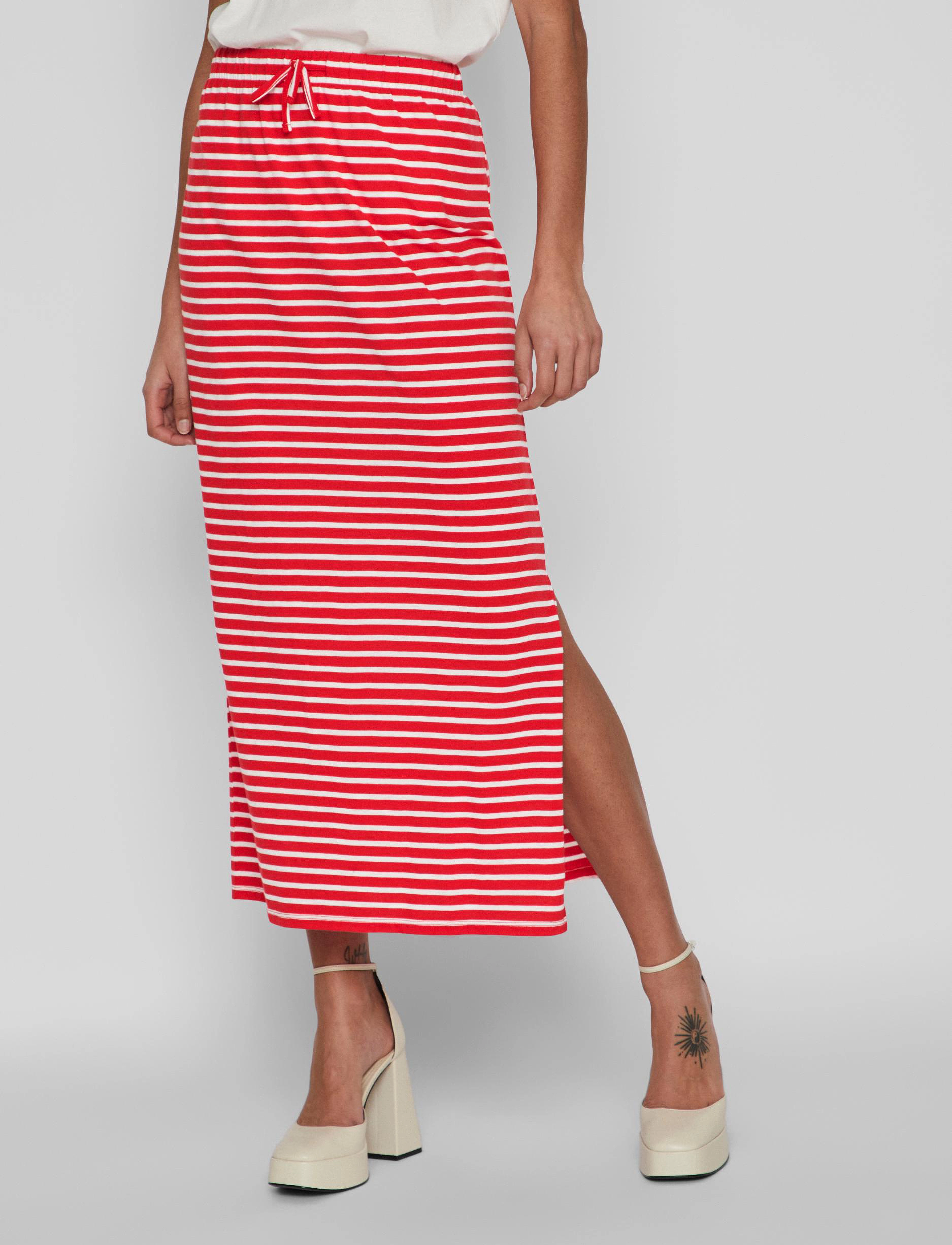 Vila - VIDARLING HW MAXI SKIRT - NOOS - flame scarlet - 1