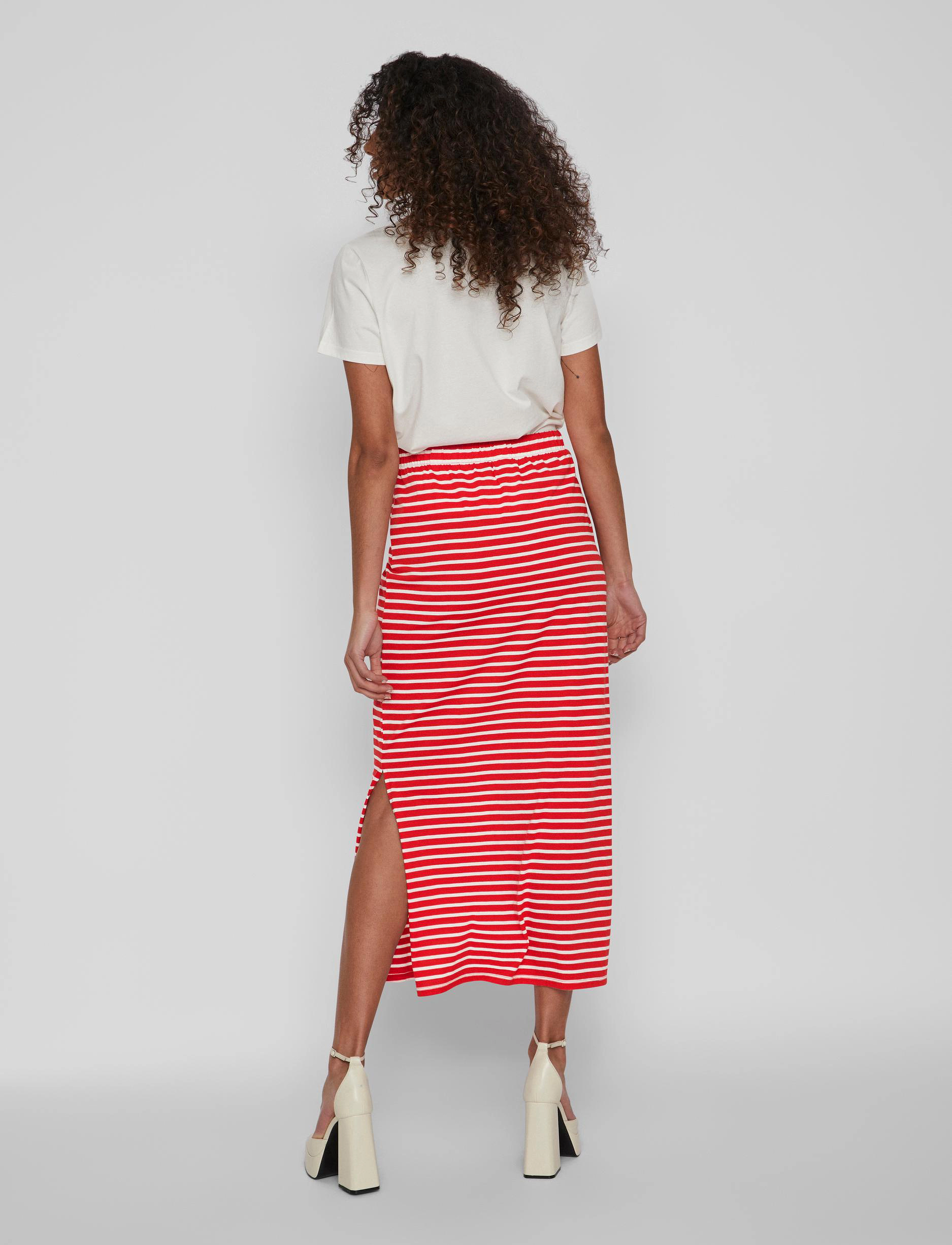 Vila - VIDARLING HW MAXI SKIRT - NOOS - flame scarlet - 3