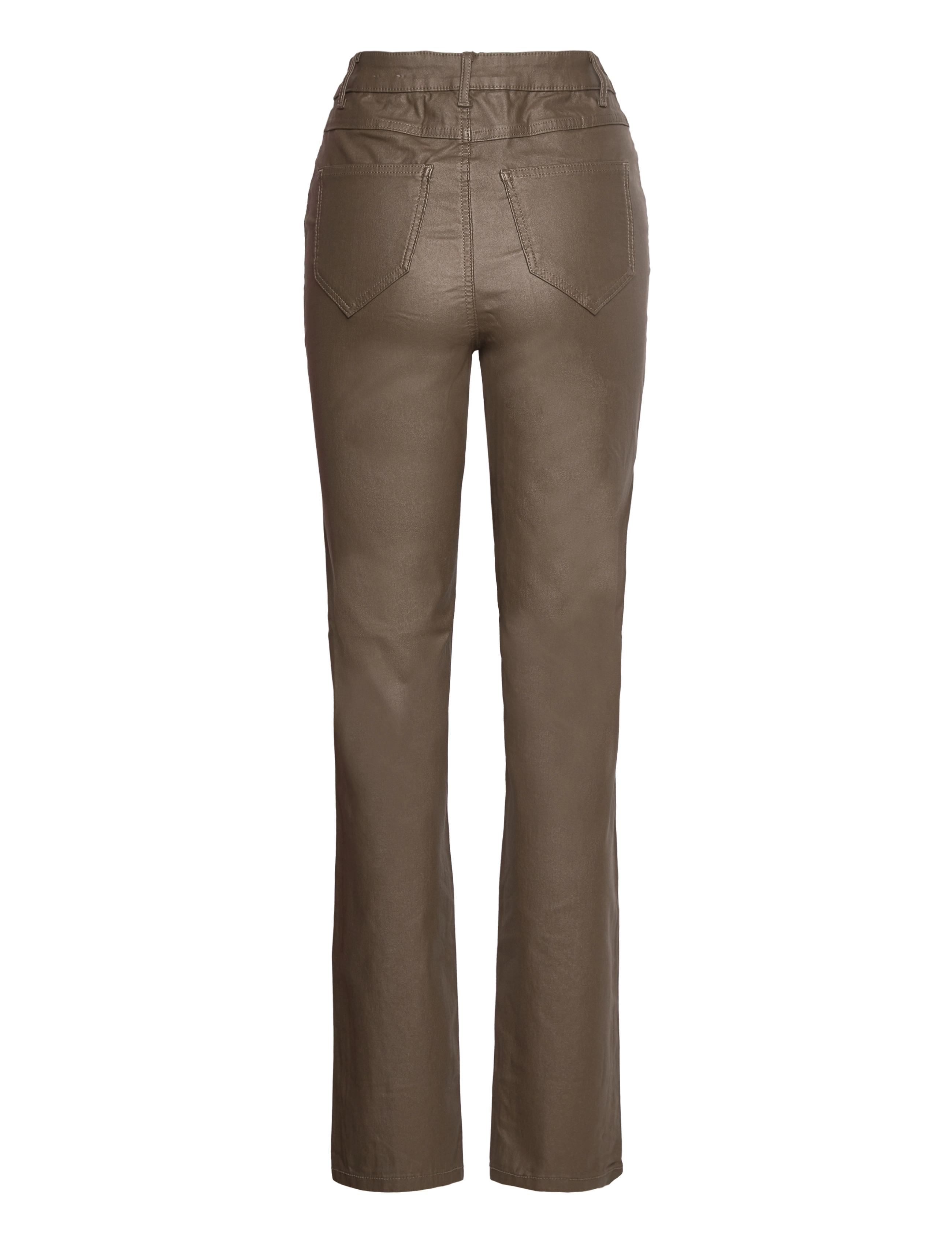 Vila - VICOMMIT COATED HW STRAIGHT PANT-NOOS - crocodile - 1