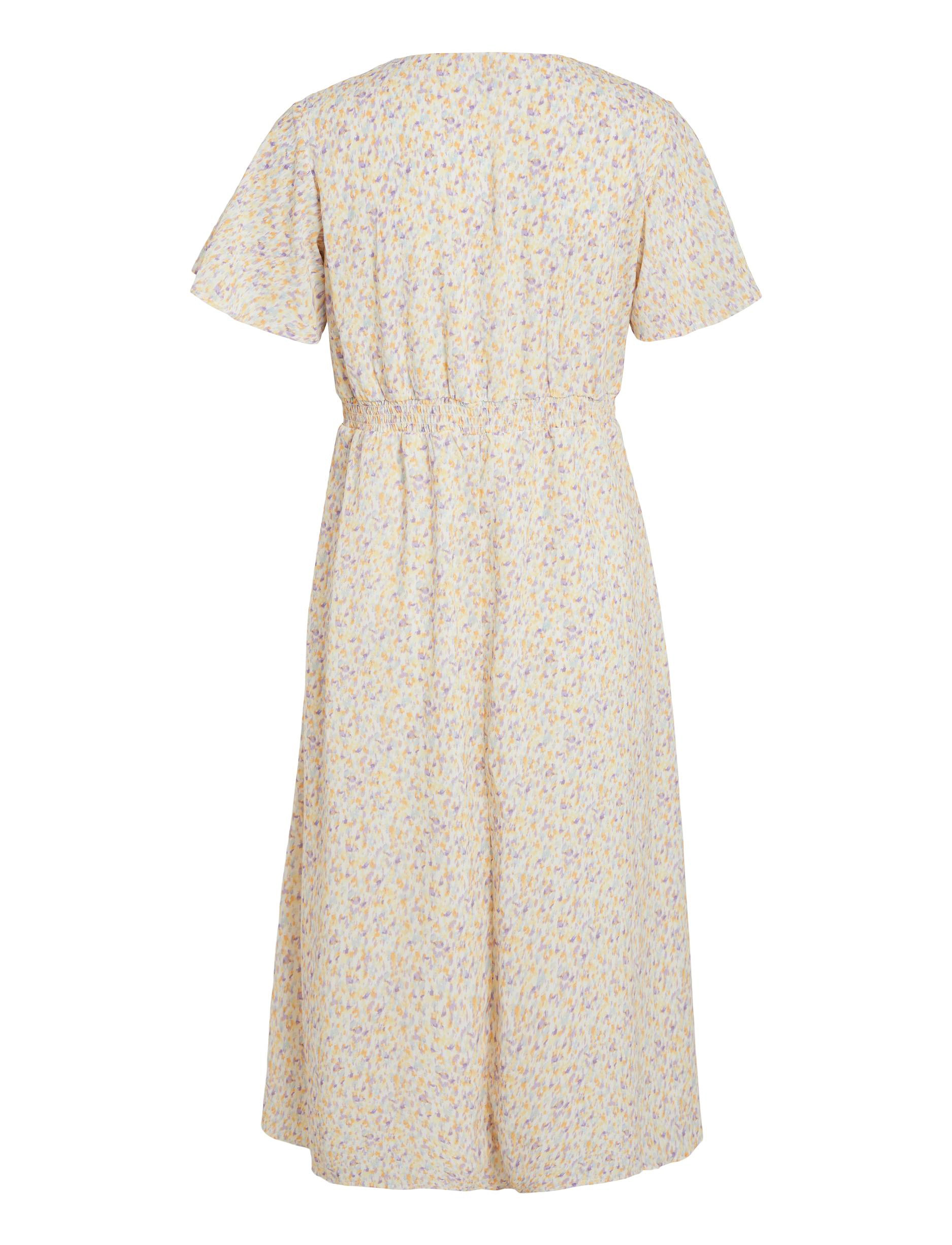 Vila - VIPAMELI S/S DRESS - cloud dancer - 1