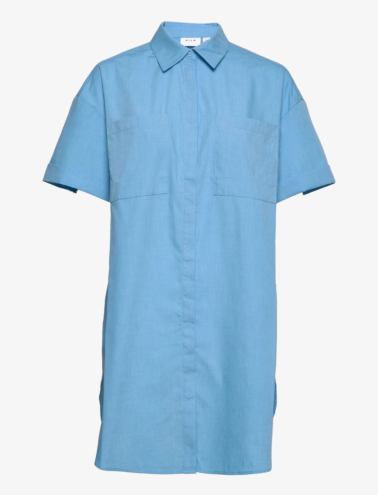 Vila - VIGITZY 2/4 SLEEVE SHIRT - shirt dresses - bonnie blue - 0