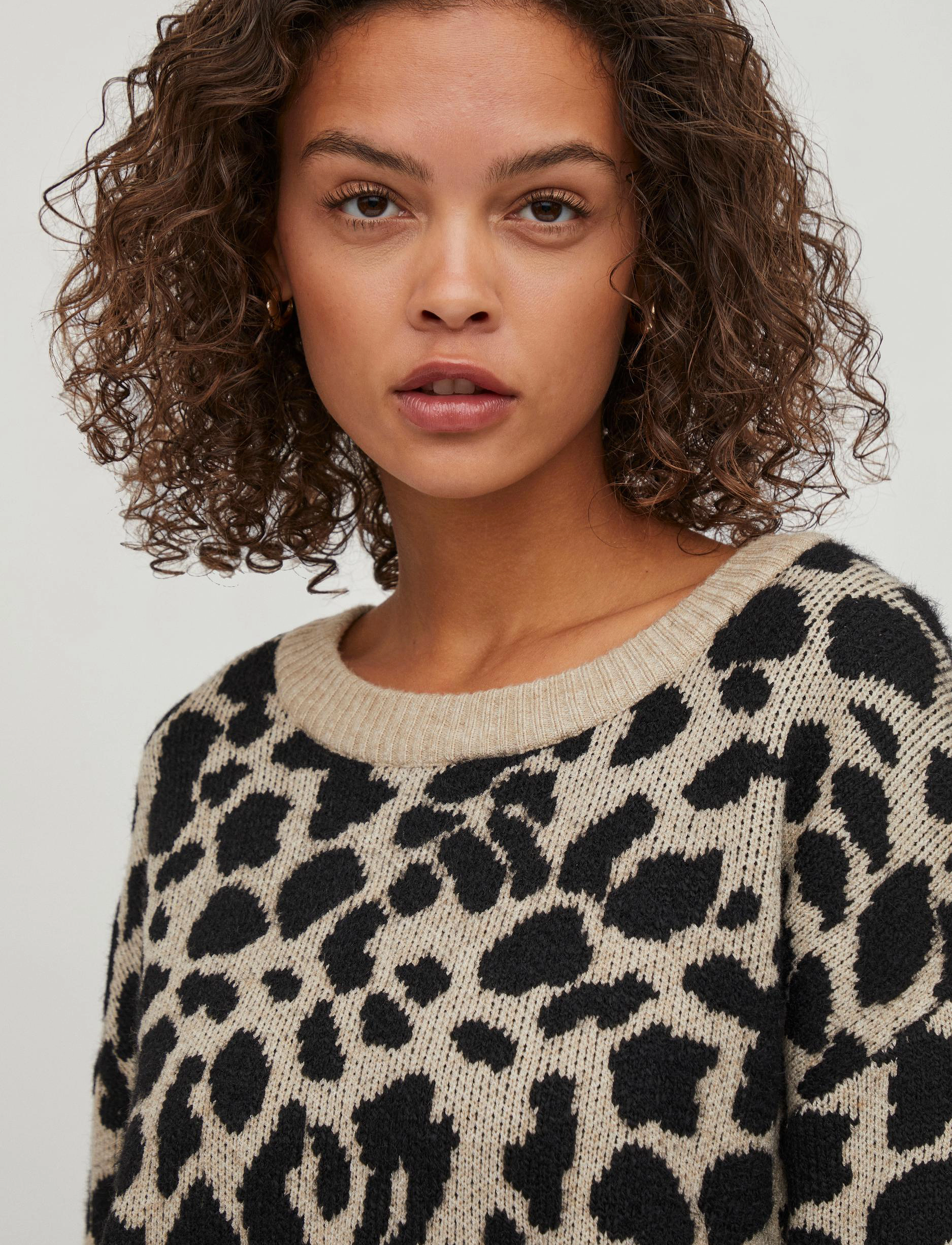 Vila - VIRIL FEAMI MIX O-NECK L/S KNIT TOP- - natural melange - 5