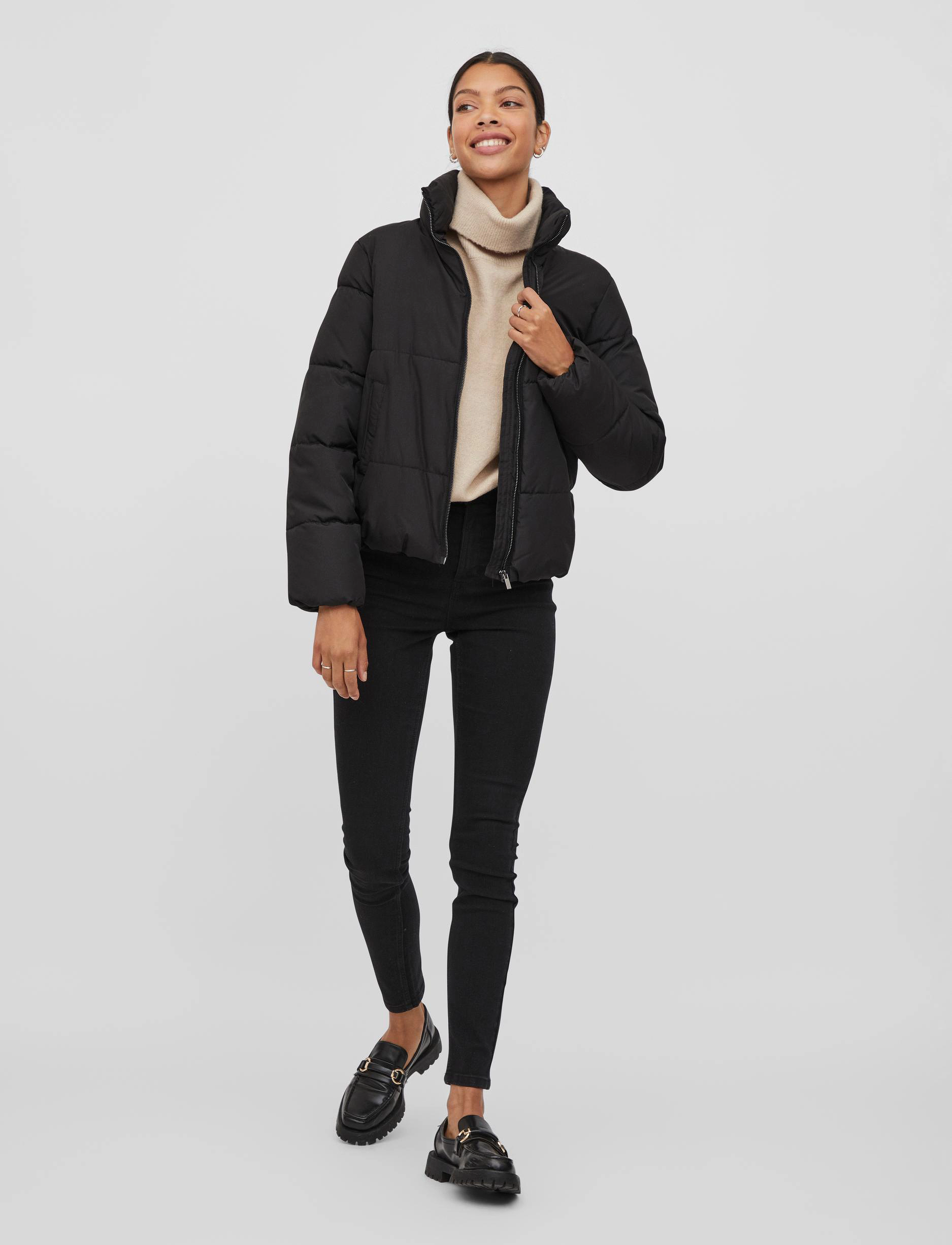 Vila - VITATE L/S SHORT PUFFER JACKET - NOOS - black - 4