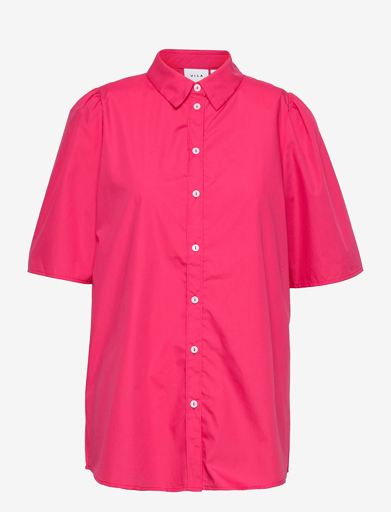 Vila - VIGRATE S/S SHIRT - kortærmede skjorter - fandango pink - 1